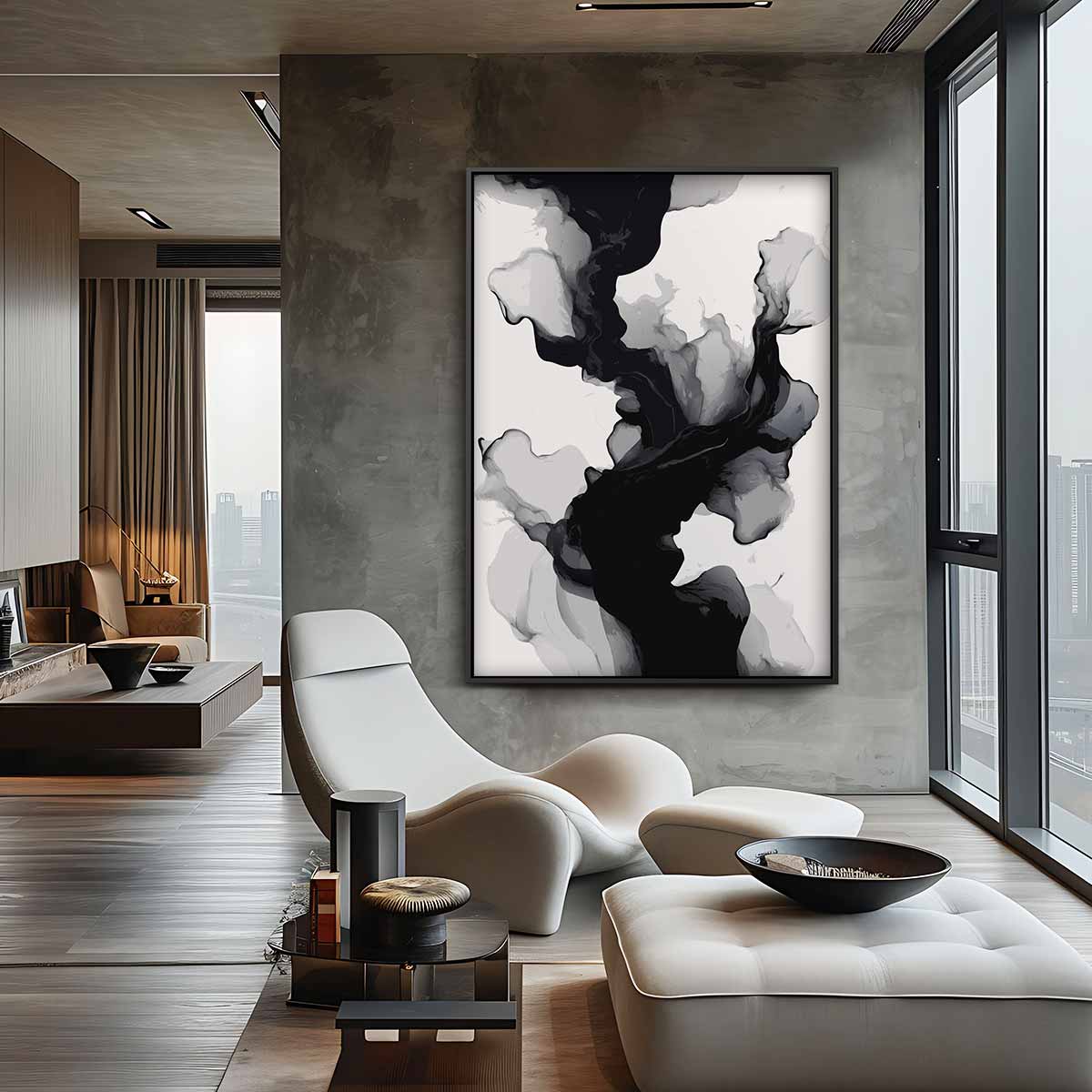 Mystieke Wolken in Beweging Kunstwerk-canvas-dibond-plexiglas-wanddecoratie-WallArtistic