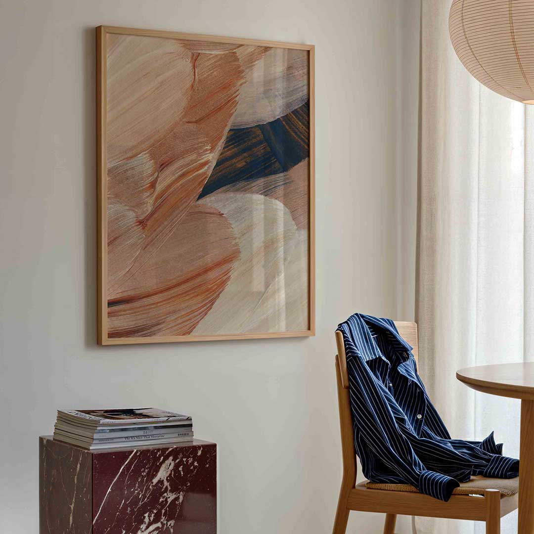 Abstracte penseelstreken Poster
