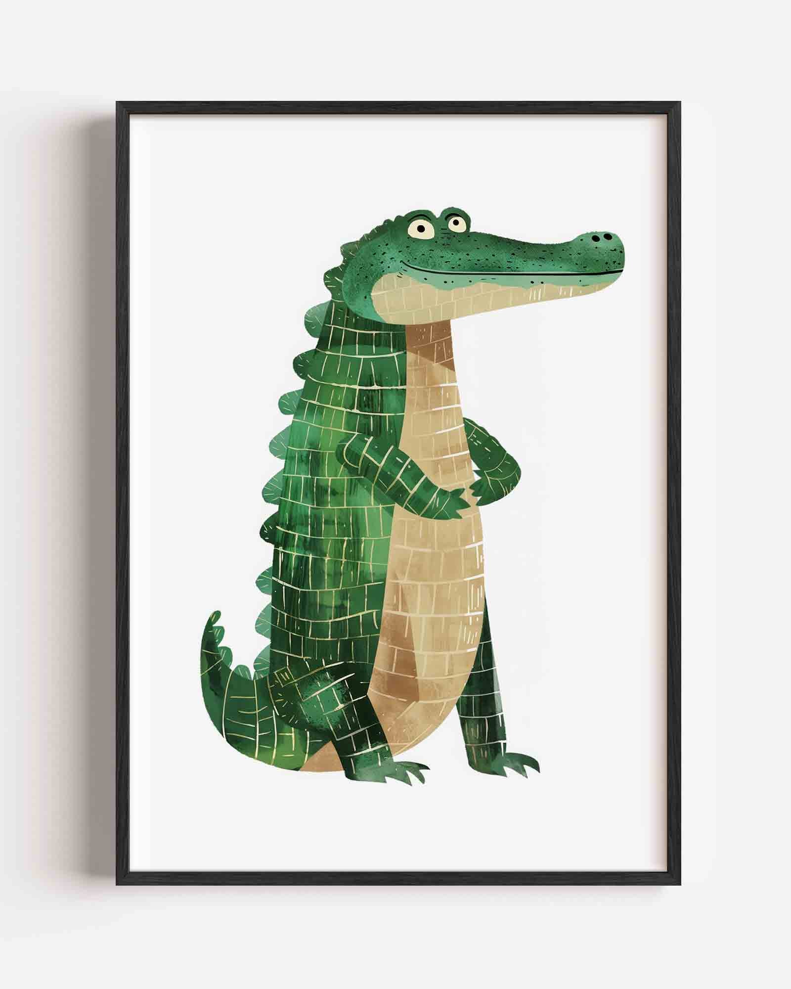 Groene krokodil Poster