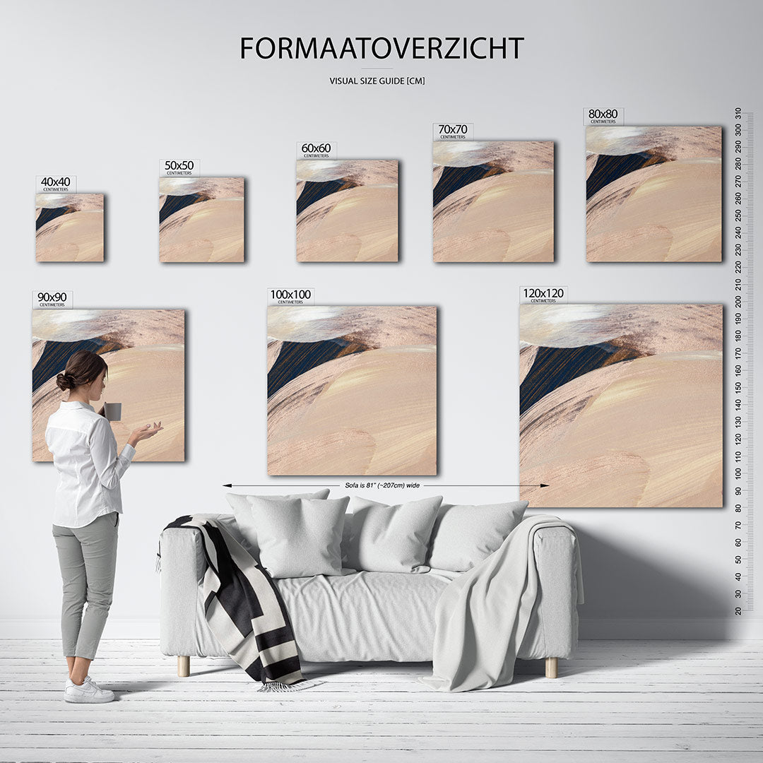 Organische penseelstreken Kunstwerk