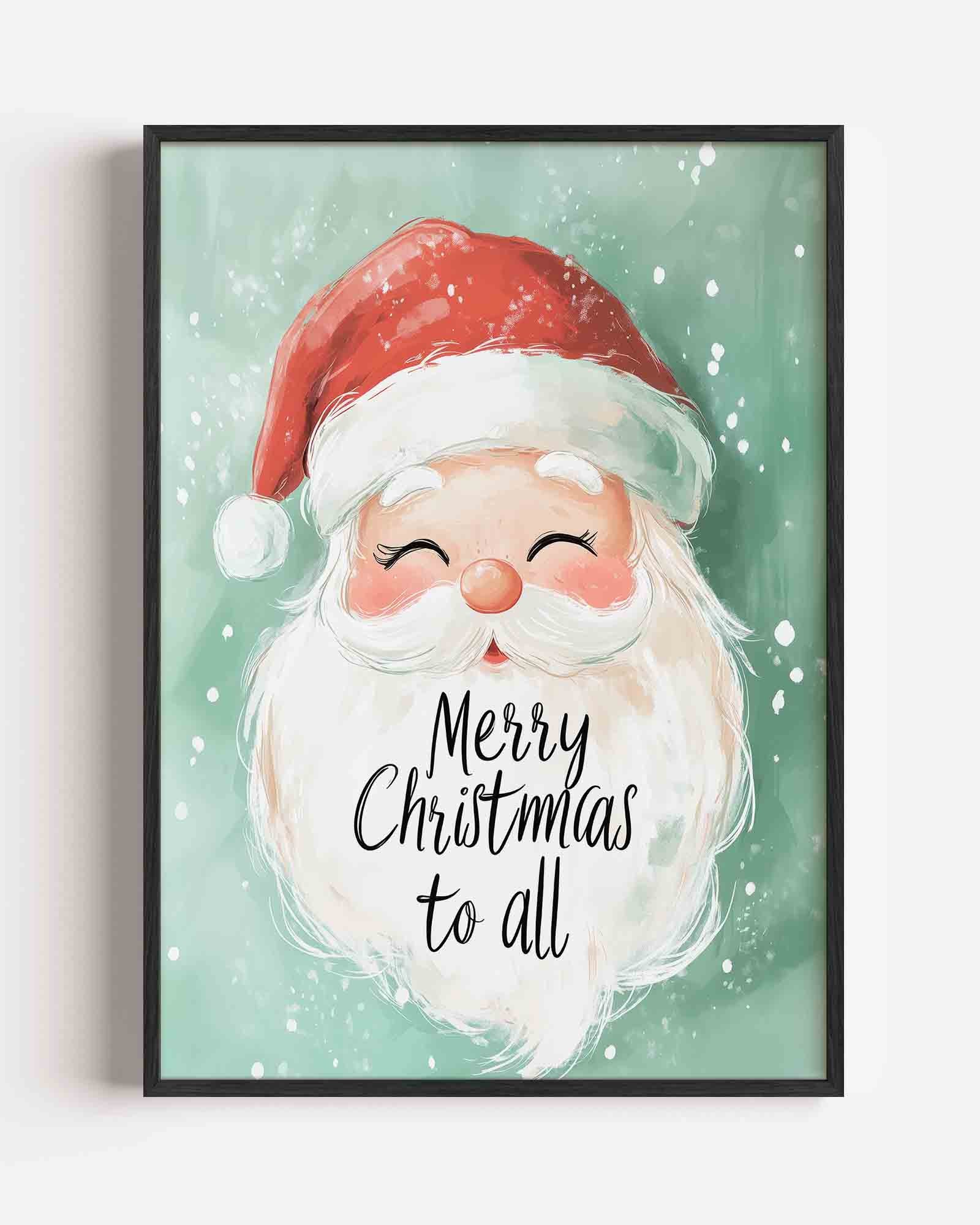 Kerstman met tekst Poster