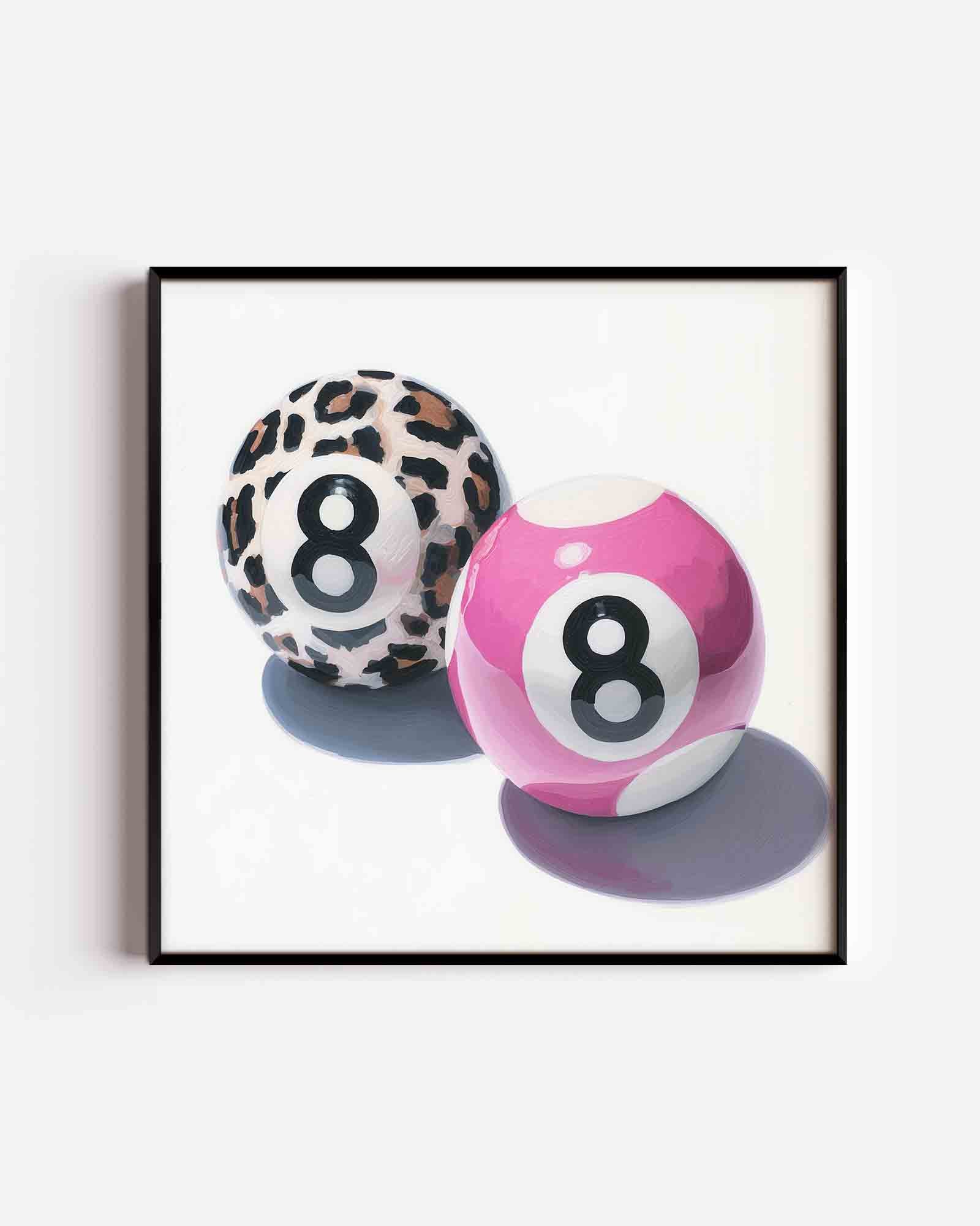 Twee biljartballen Poster