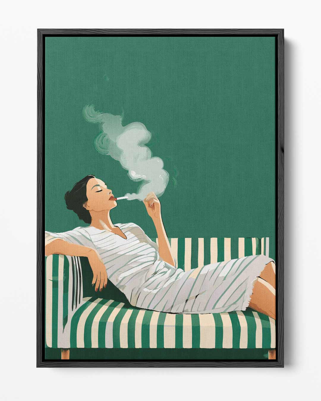 Chill Moment op de Bank Kunstwerk-canvas-dibond-plexiglas-wanddecoratie-WallArtistic