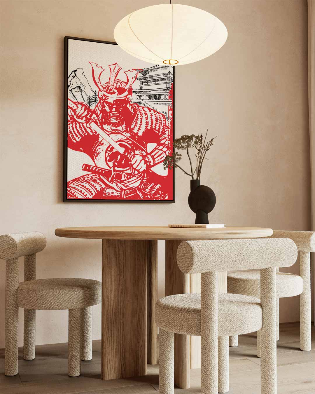 Samoerai Geestkracht Kunstwerk-canvas-dibond-plexiglas-wanddecoratie-WallArtistic