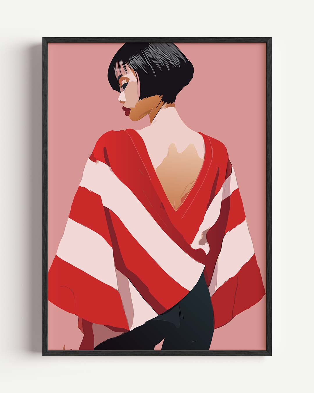 Stijlvolle Retro-Chique Vrouw Poster