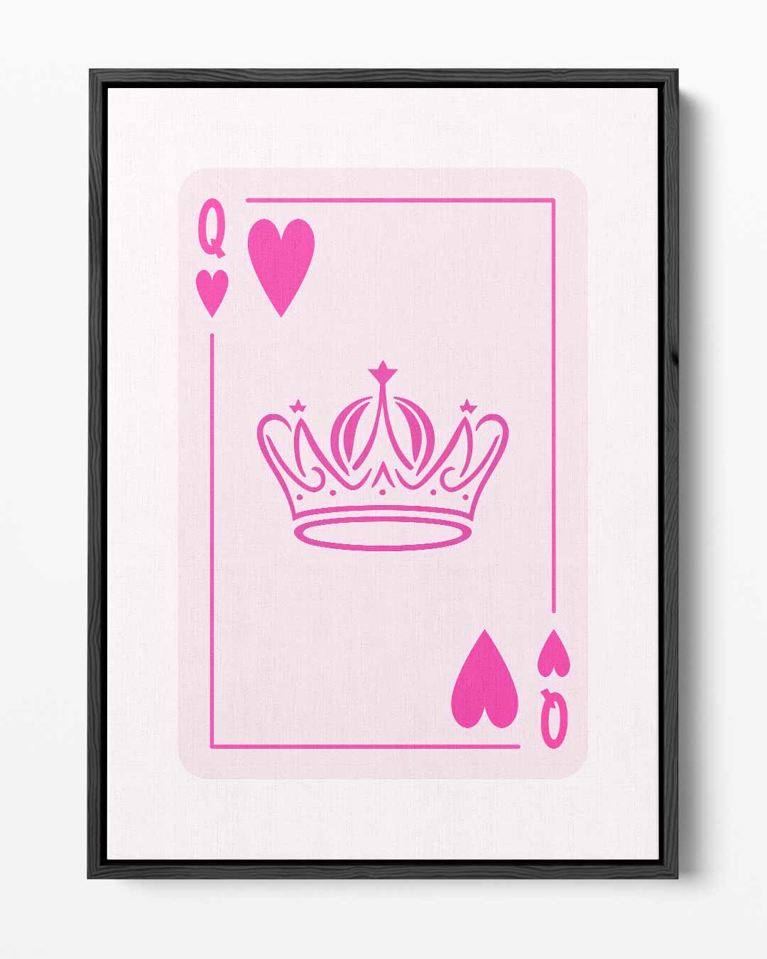 Koningin der Harten Kaartprint Kunstwerk-canvas-dibond-plexiglas-wanddecoratie-WallArtistic