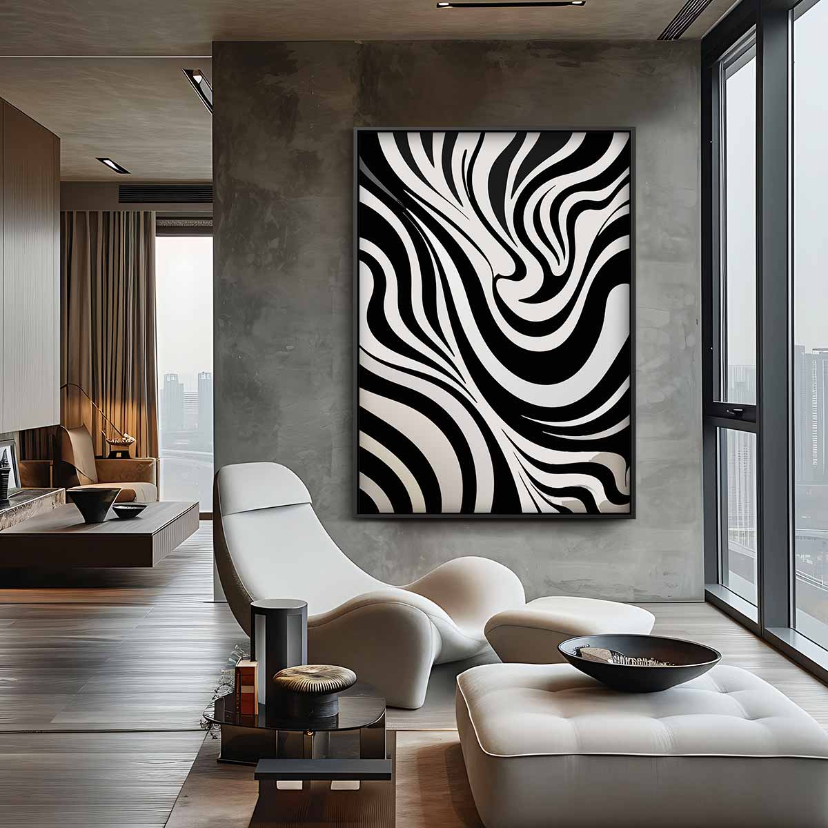 Golf van Contrast Kunstwerk-canvas-dibond-plexiglas-wanddecoratie-WallArtistic