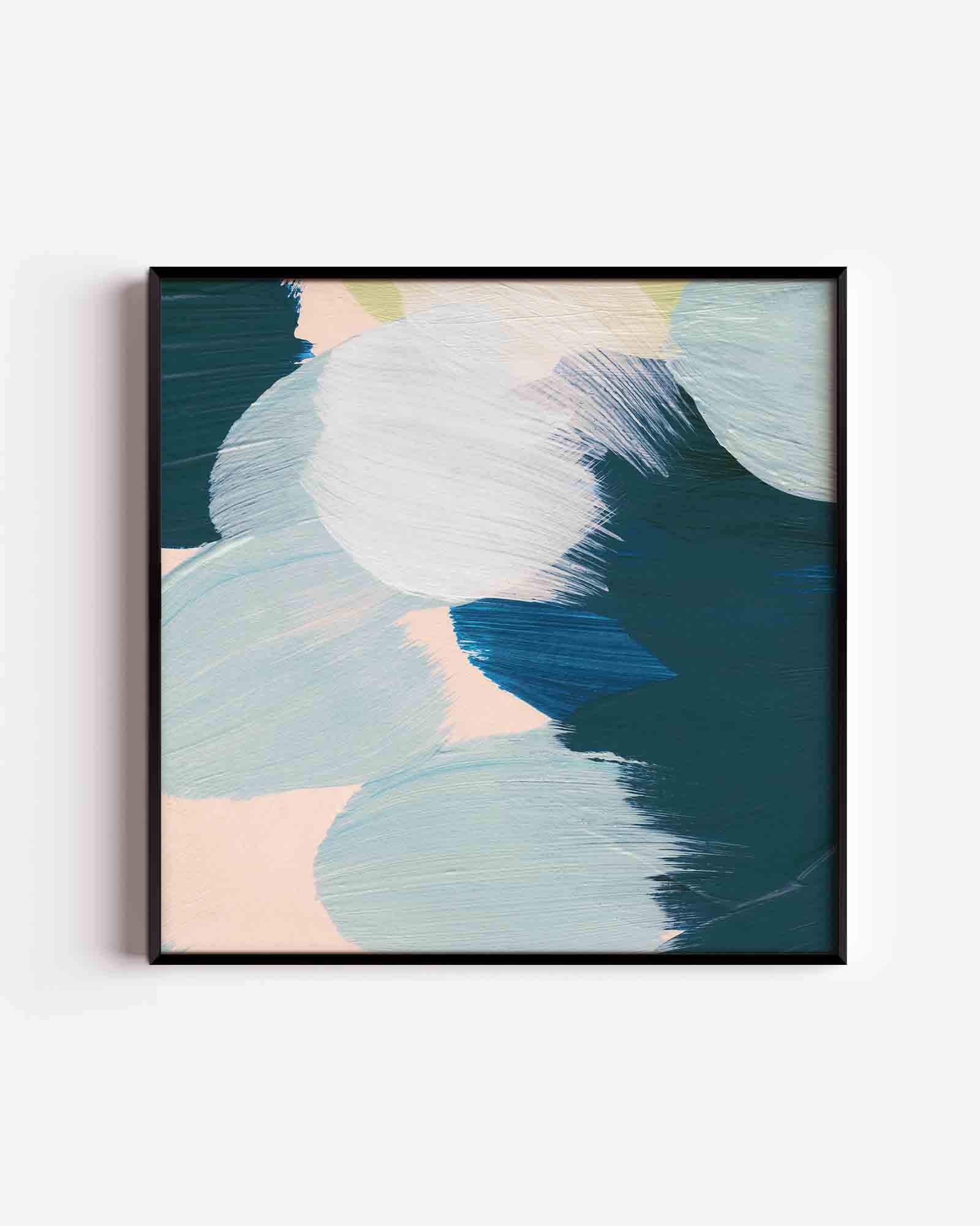 Abstracte penseelstreken Poster