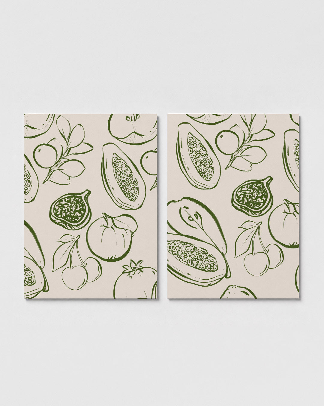 Fruitige lijnen Posterset