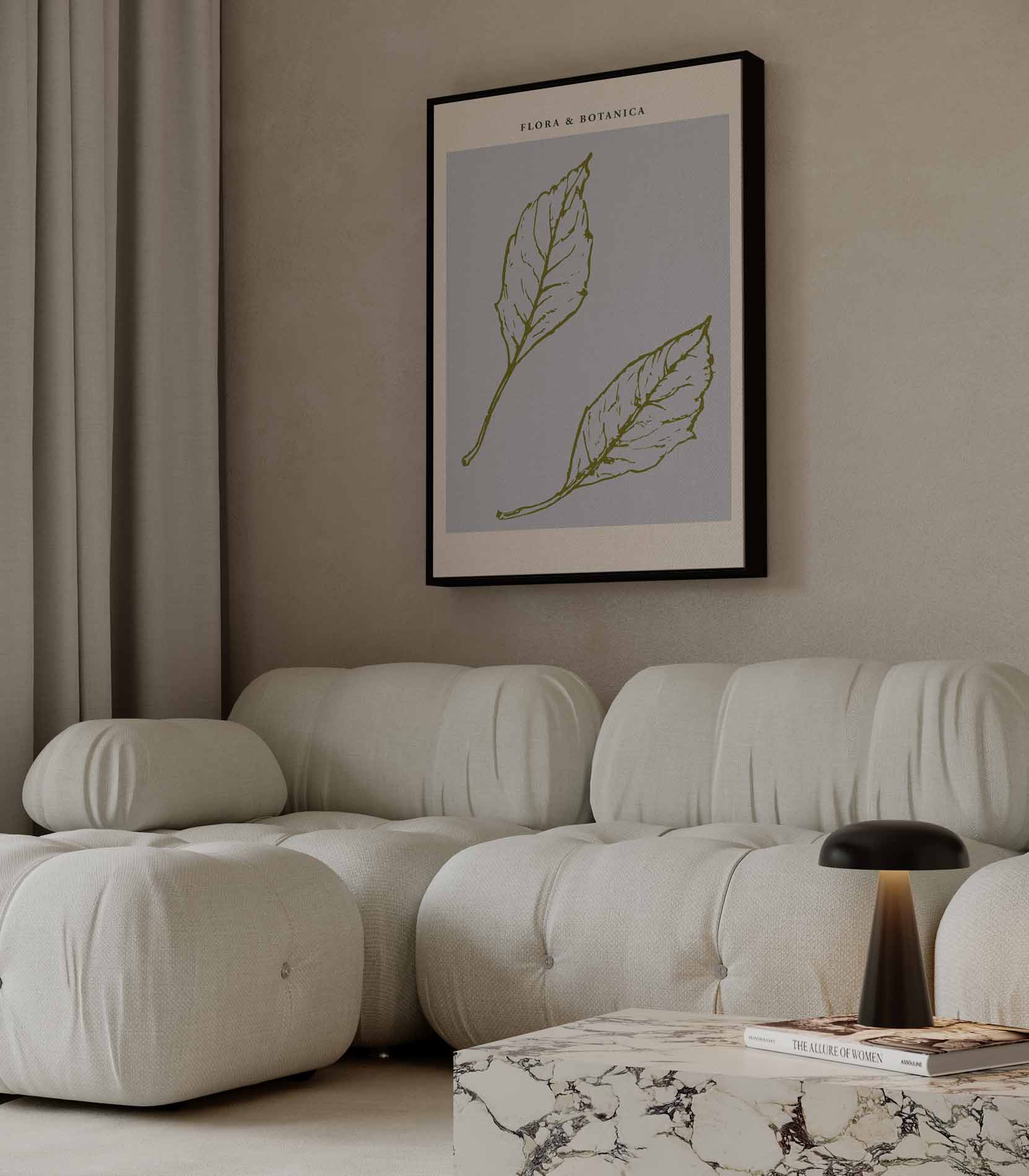 Botanische Elegantie Kunstwerk-canvas-dibond-plexiglas-wanddecoratie-WallArtistic
