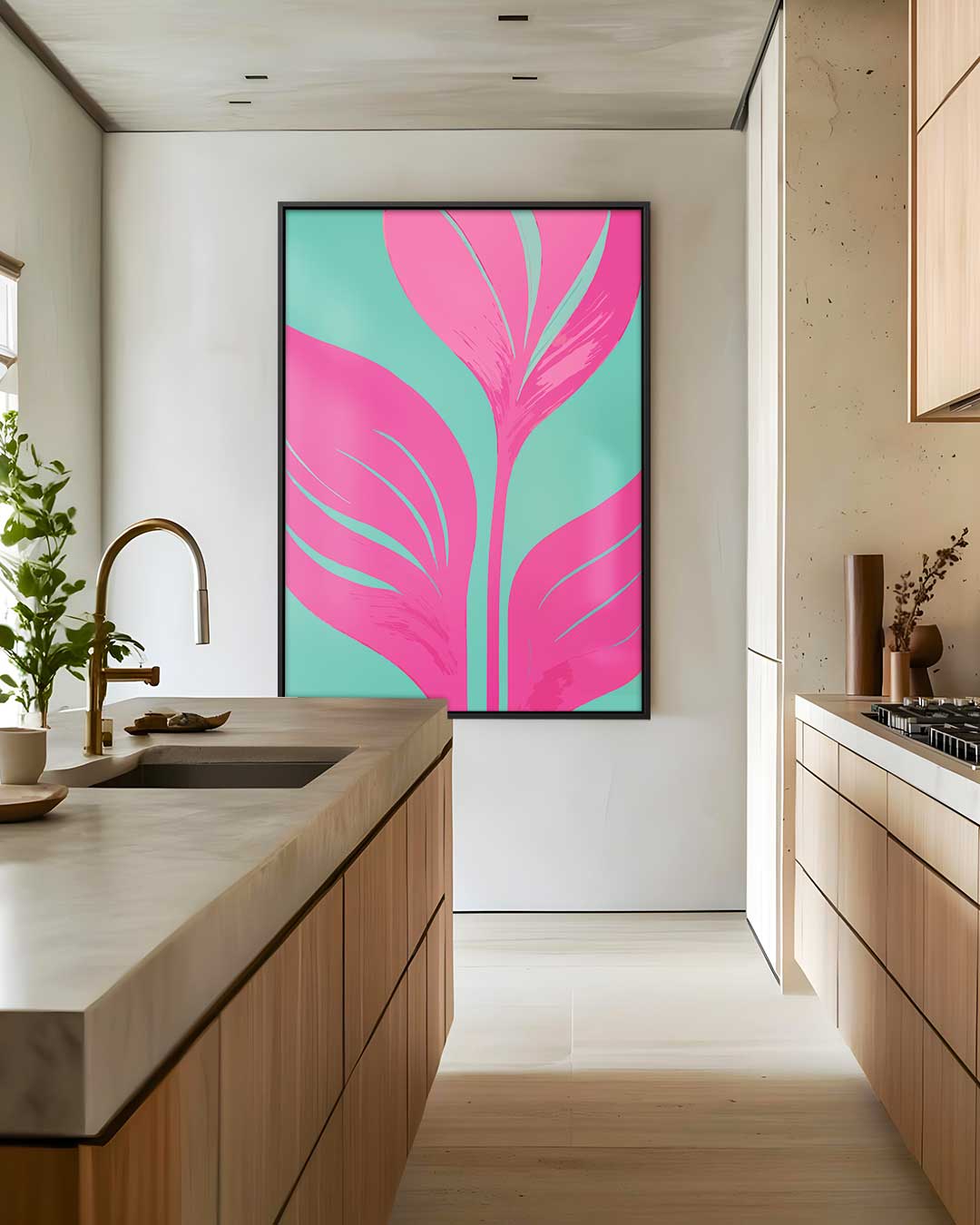 Abstracte Bloemenpracht Kunstwerk-canvas-dibond-plexiglas-wanddecoratie-WallArtistic