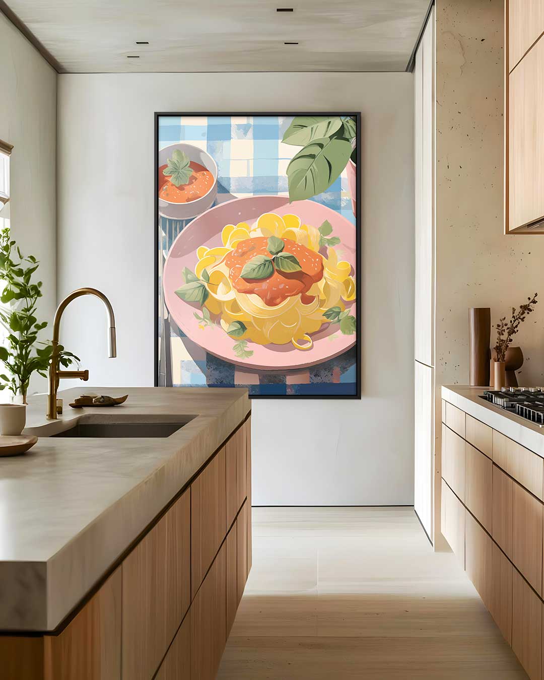 Italiaanse Sferen op Tafel Kunstwerk-canvas-dibond-plexiglas-wanddecoratie-WallArtistic