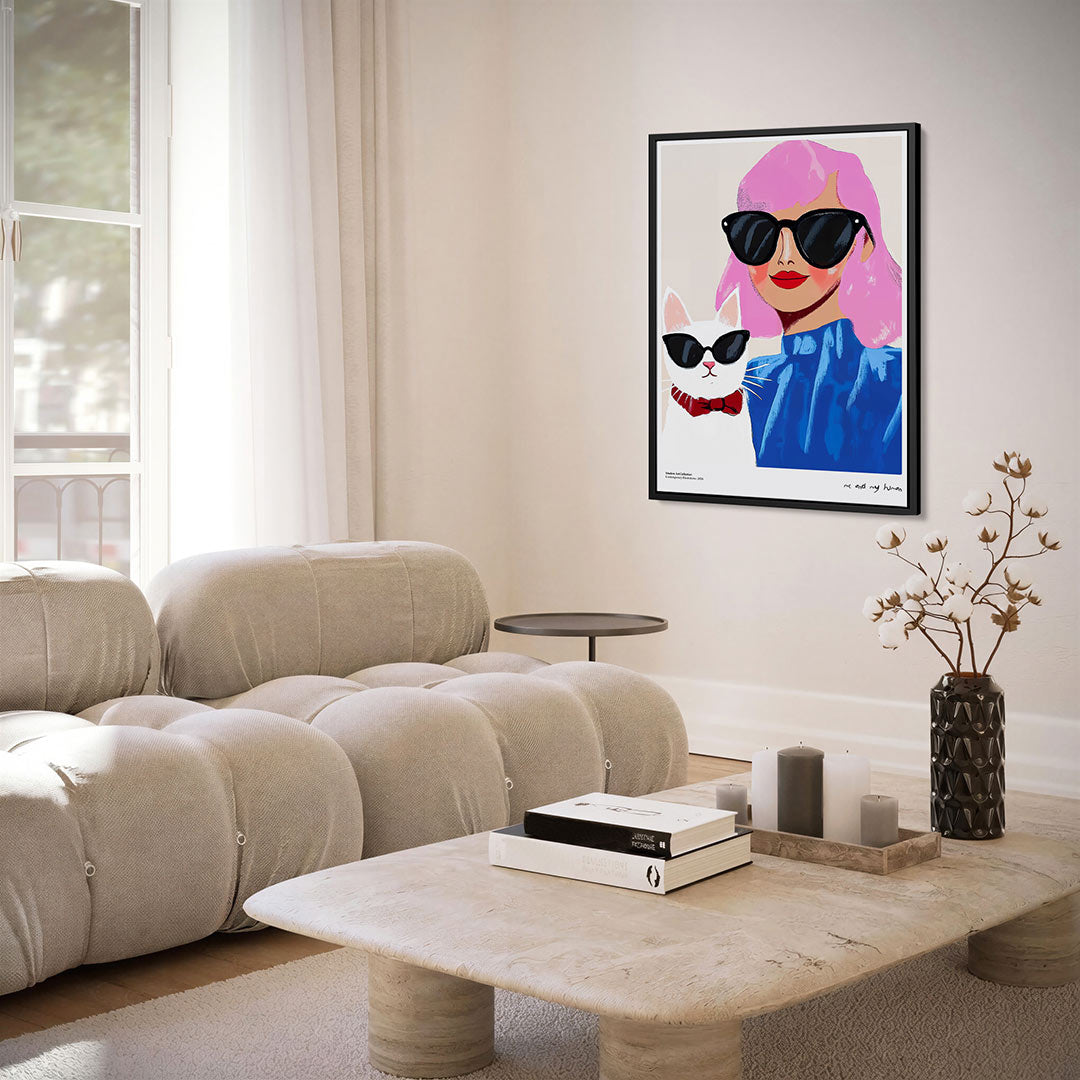 Vrolijke portret illustratie Kunstwerk
