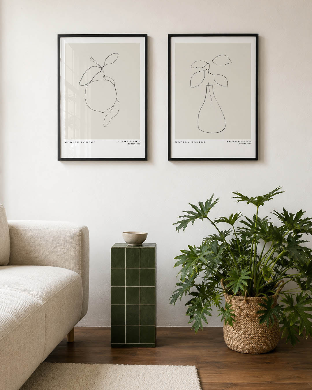 Lijnenspel citrus Posterset
