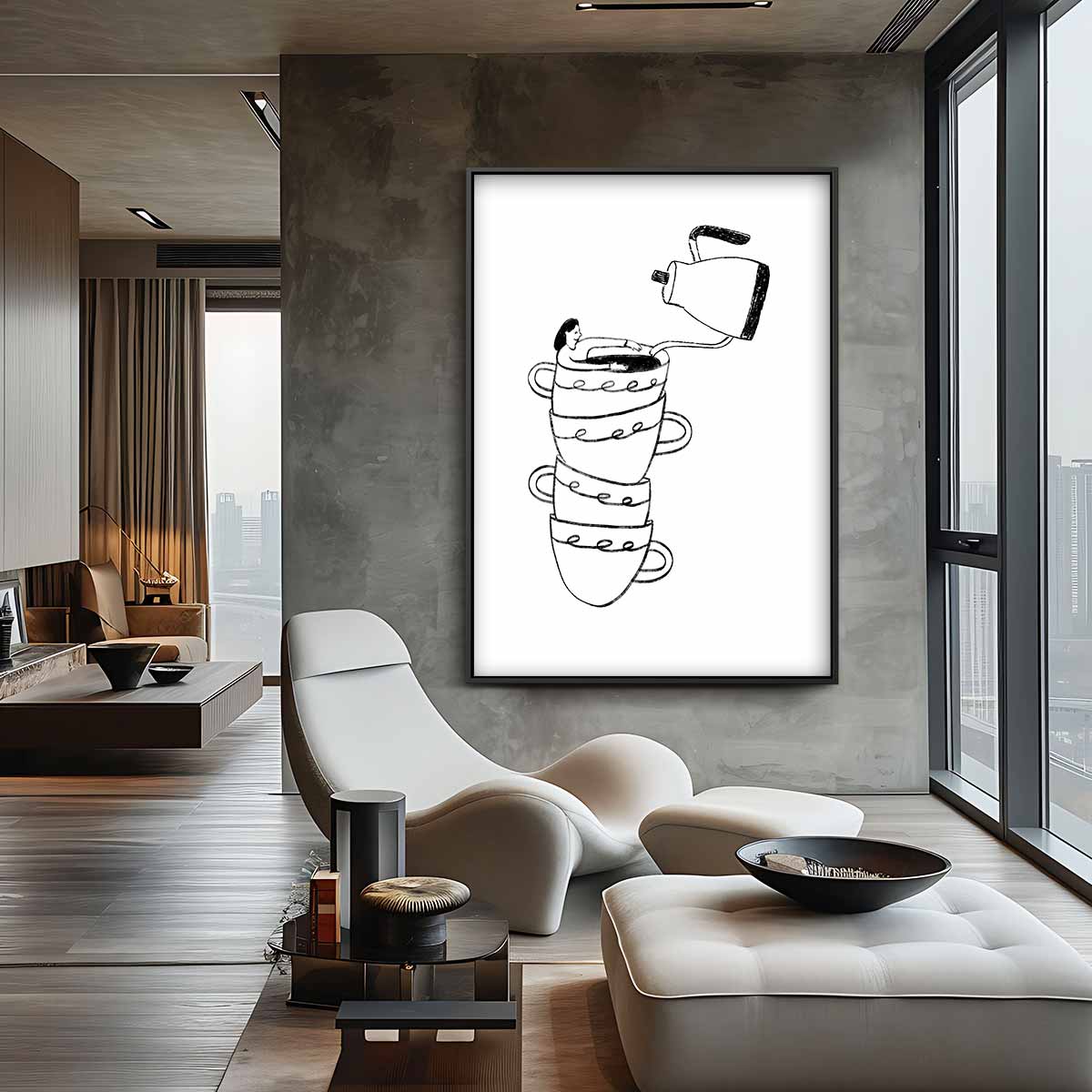 Koffiezweef Kunstwerk-canvas-dibond-plexiglas-wanddecoratie-WallArtistic