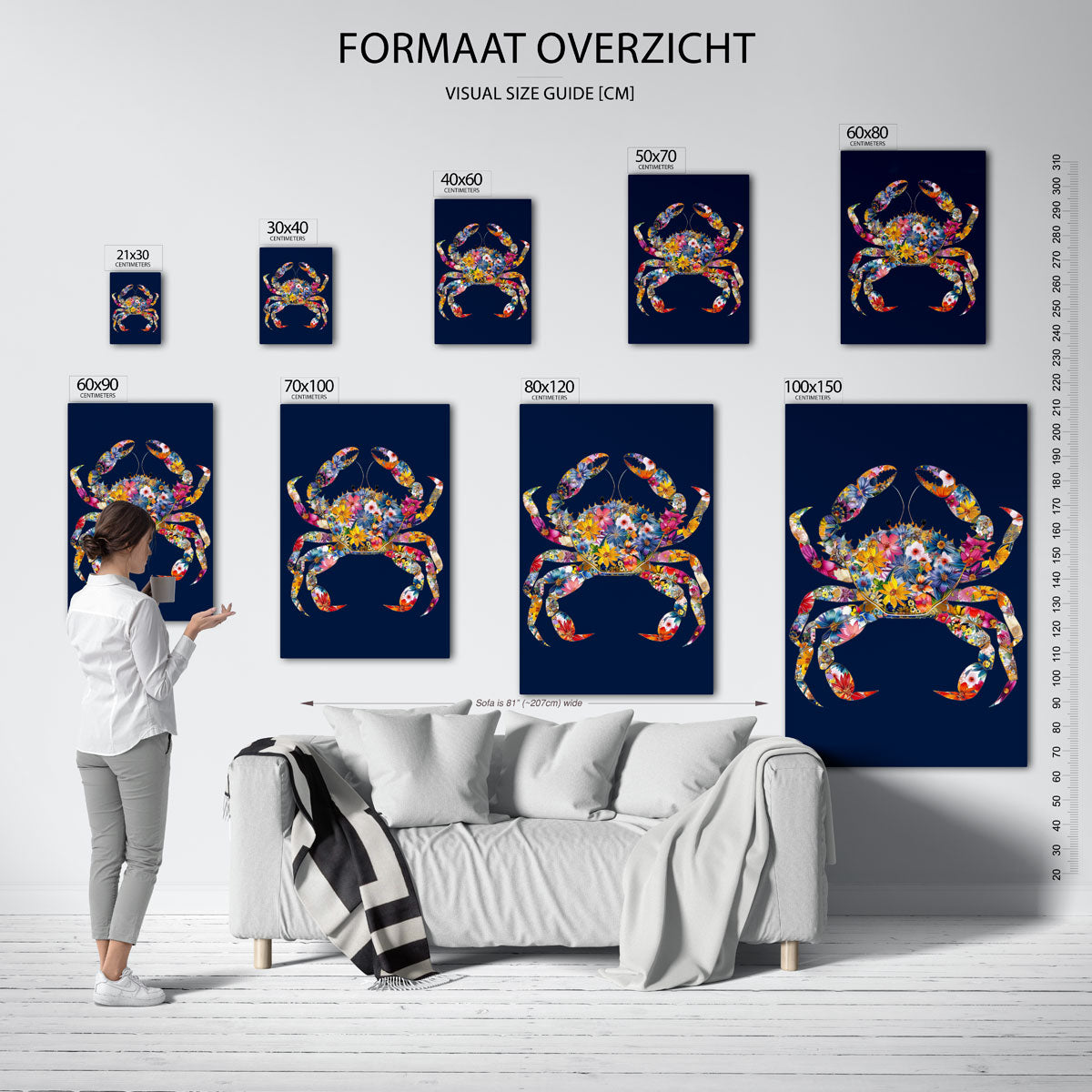 Bloemenkrab Poster