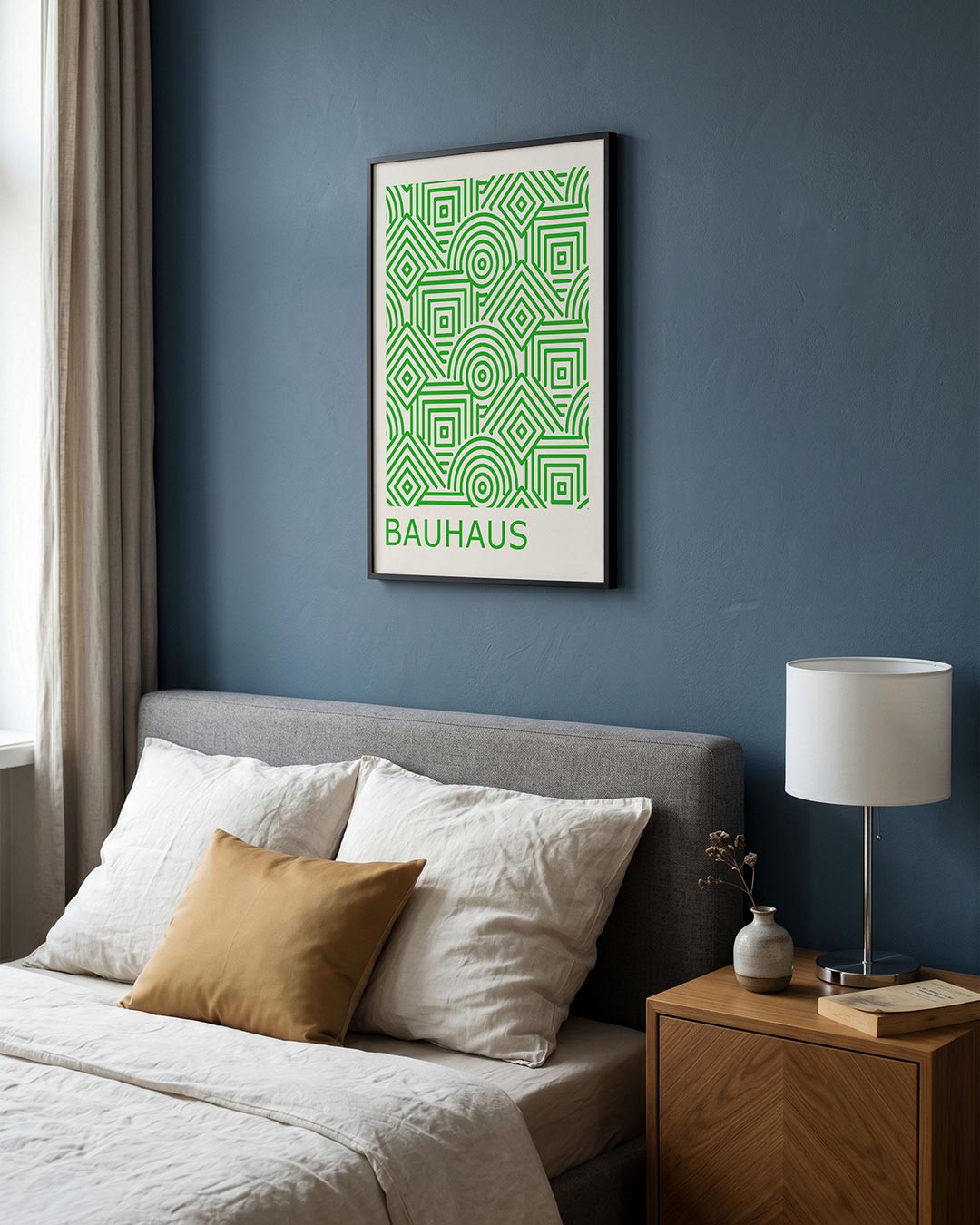 Groene lijnpatronen Poster