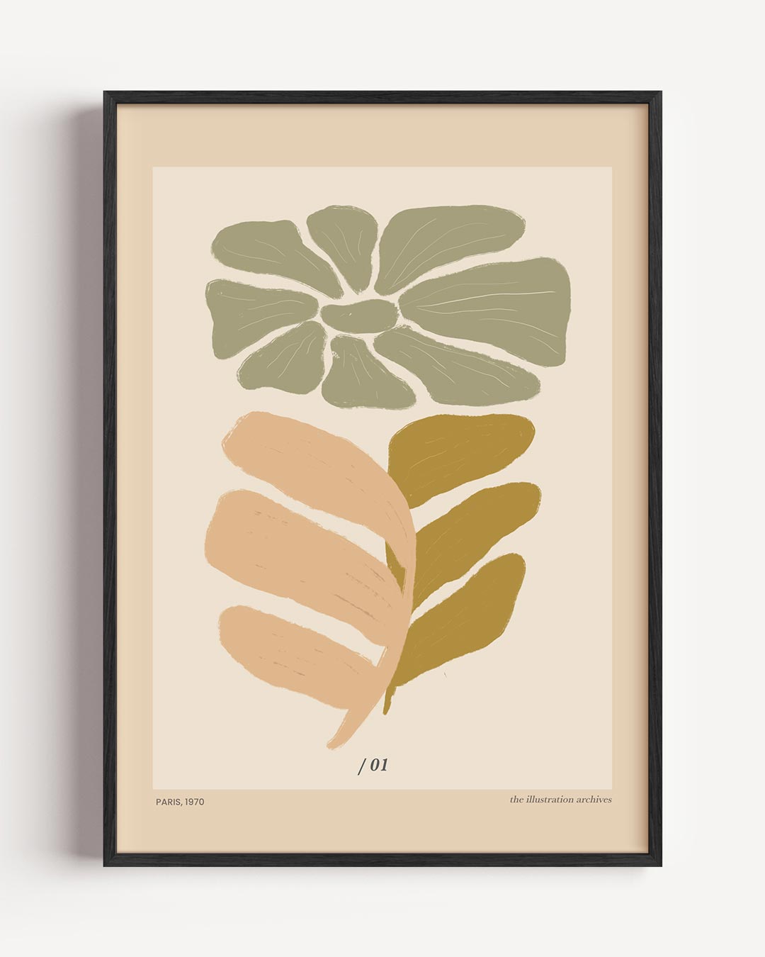 Botanische Retro Bloemenposter-WallArtistic