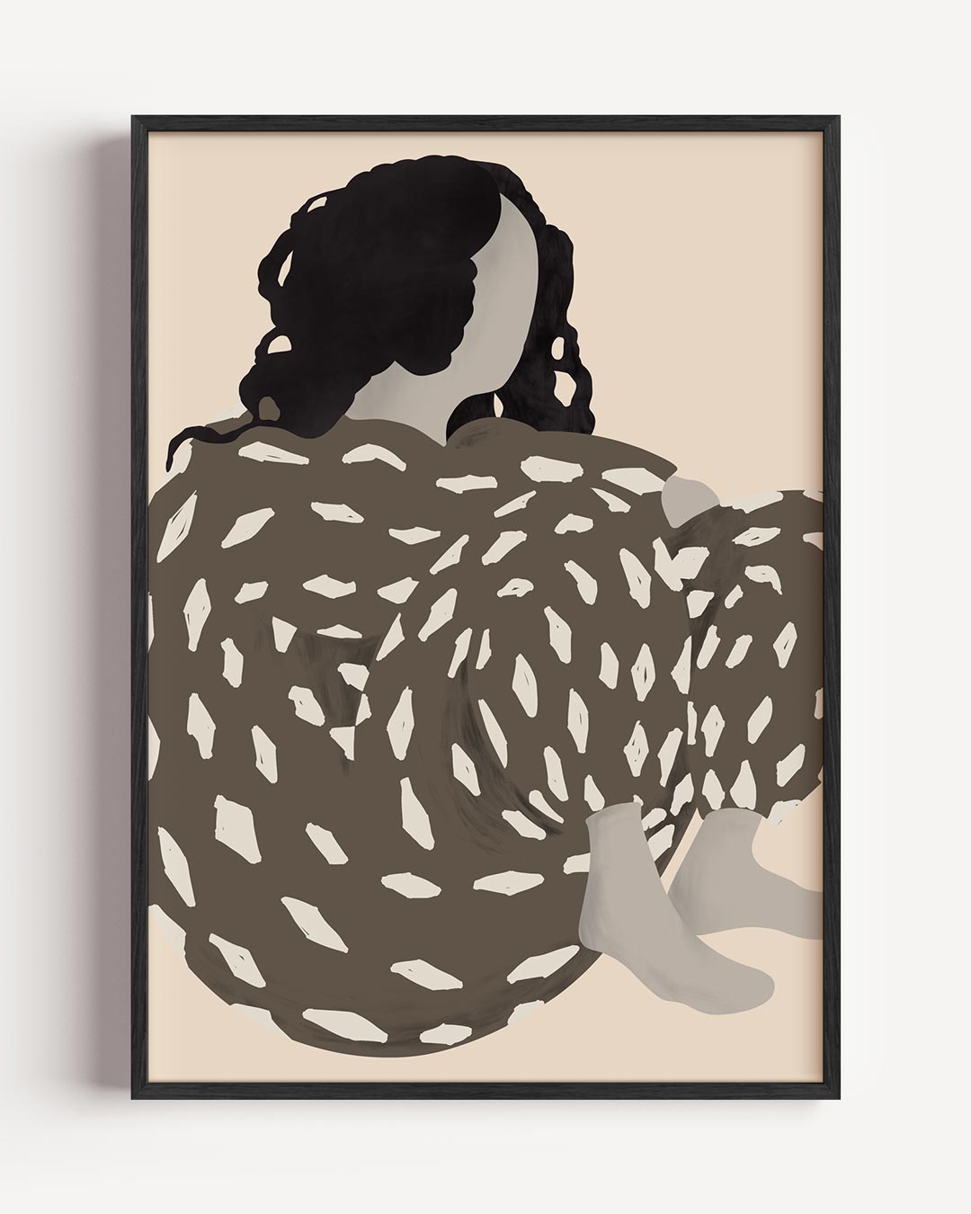 Dromerige Meisje Illustratie Poster-WallArtistic