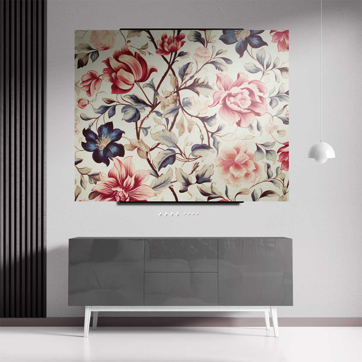 Romantisch Bloemenpatroon Kunstwerk-canvas-dibond-plexiglas-wanddecoratie-WallArtistic