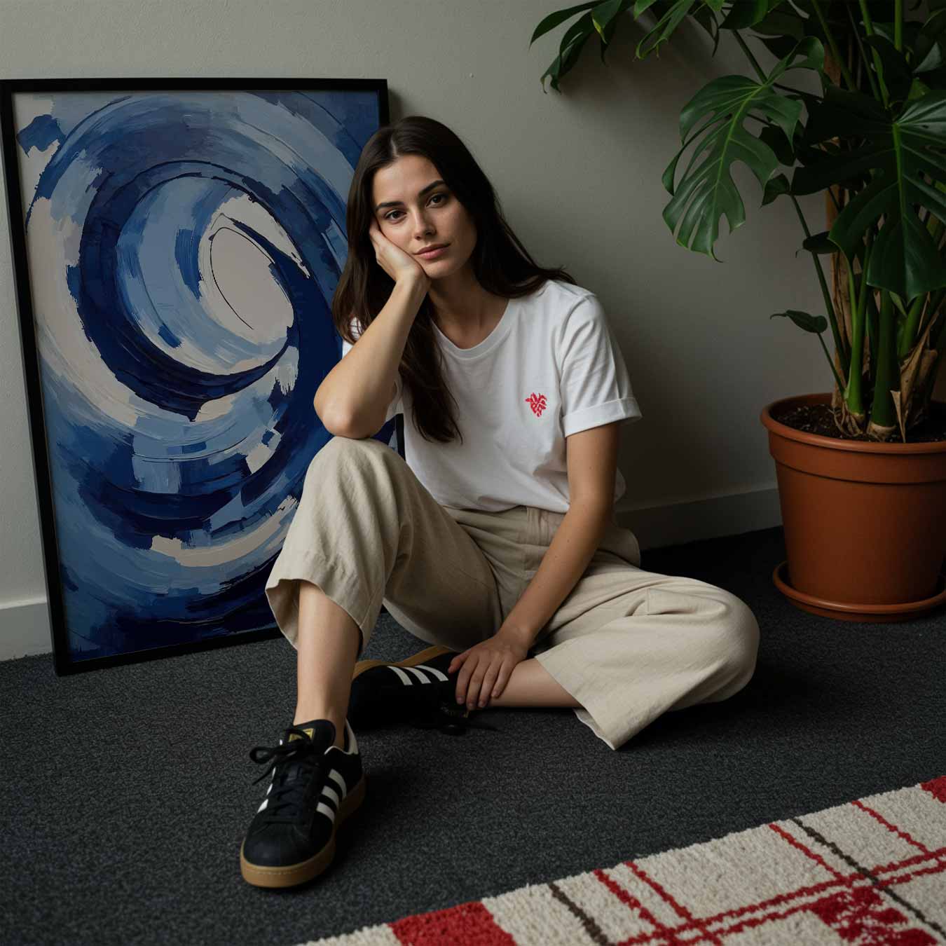 Vortex van Blauw Poster