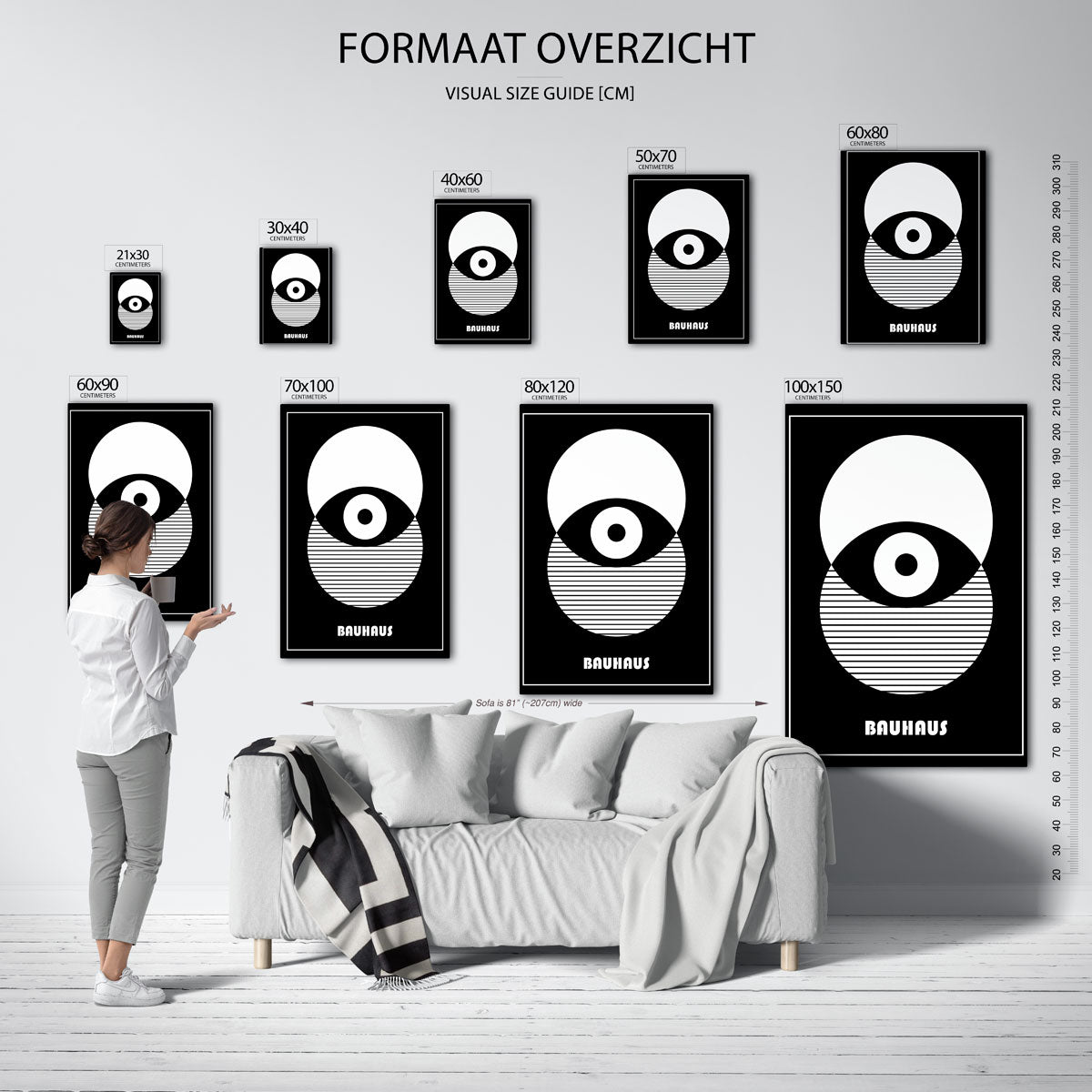 Cirkelpatroon en lijnen Poster