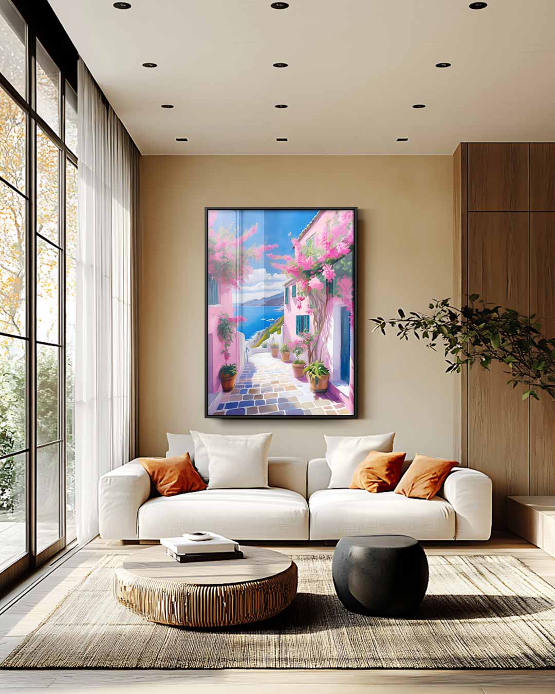Mediterraans Paradijs Kunstwerk-canvas-dibond-plexiglas-wanddecoratie-WallArtistic