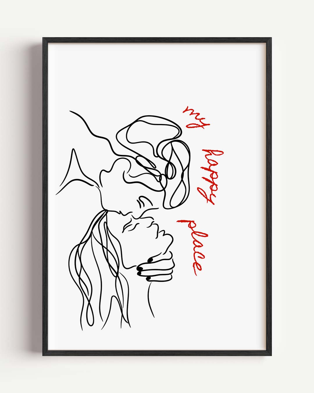 Line-art Romantische Poster