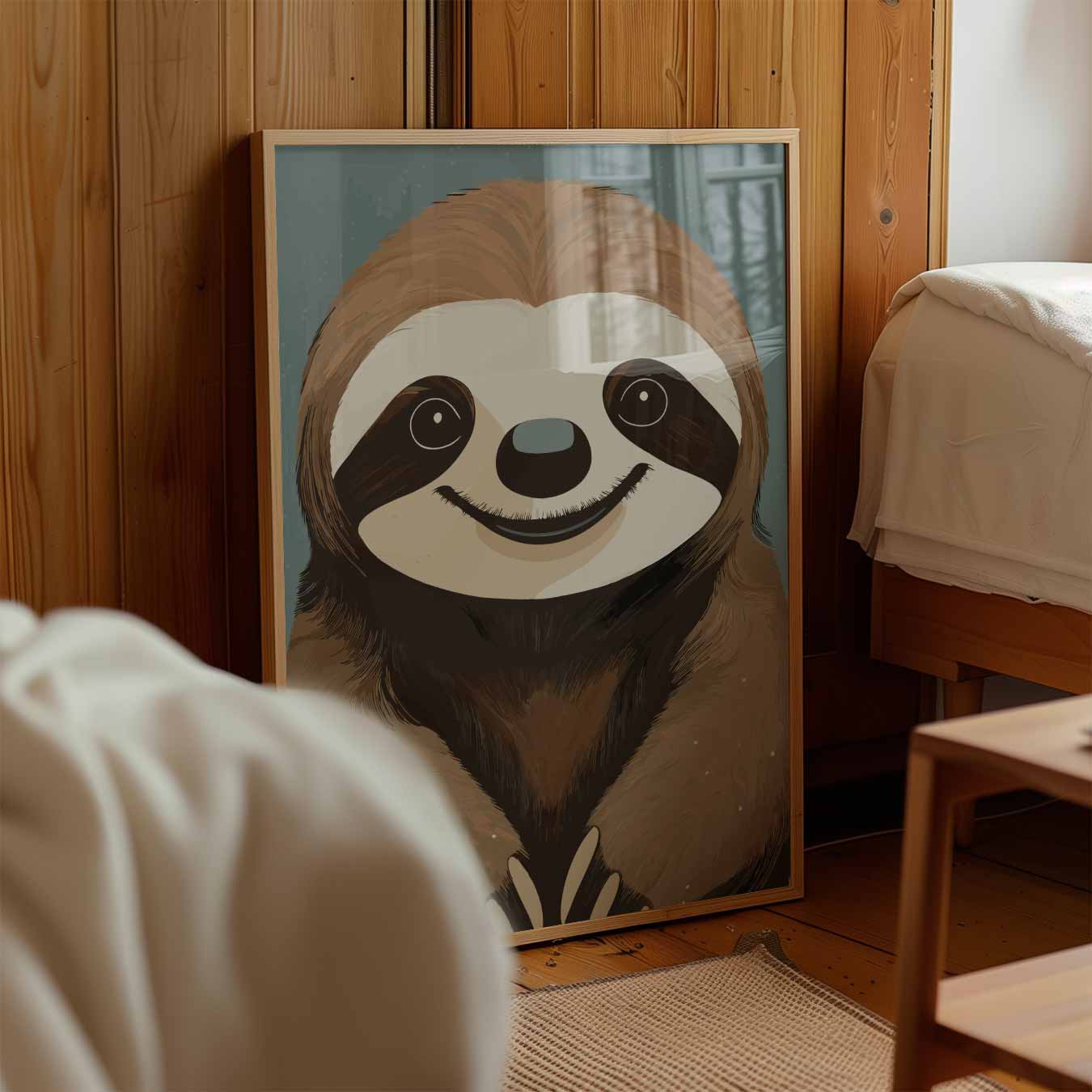 Schattige Luiaard Poster
