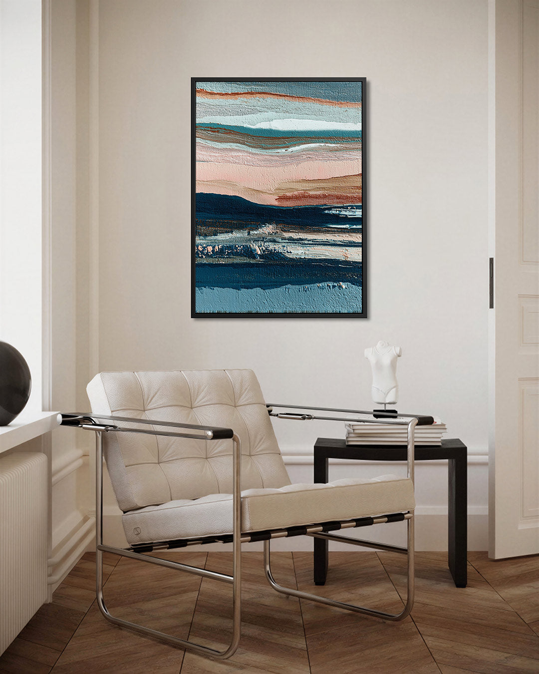 Gelaagde kleurencompositie Kunstwerk
