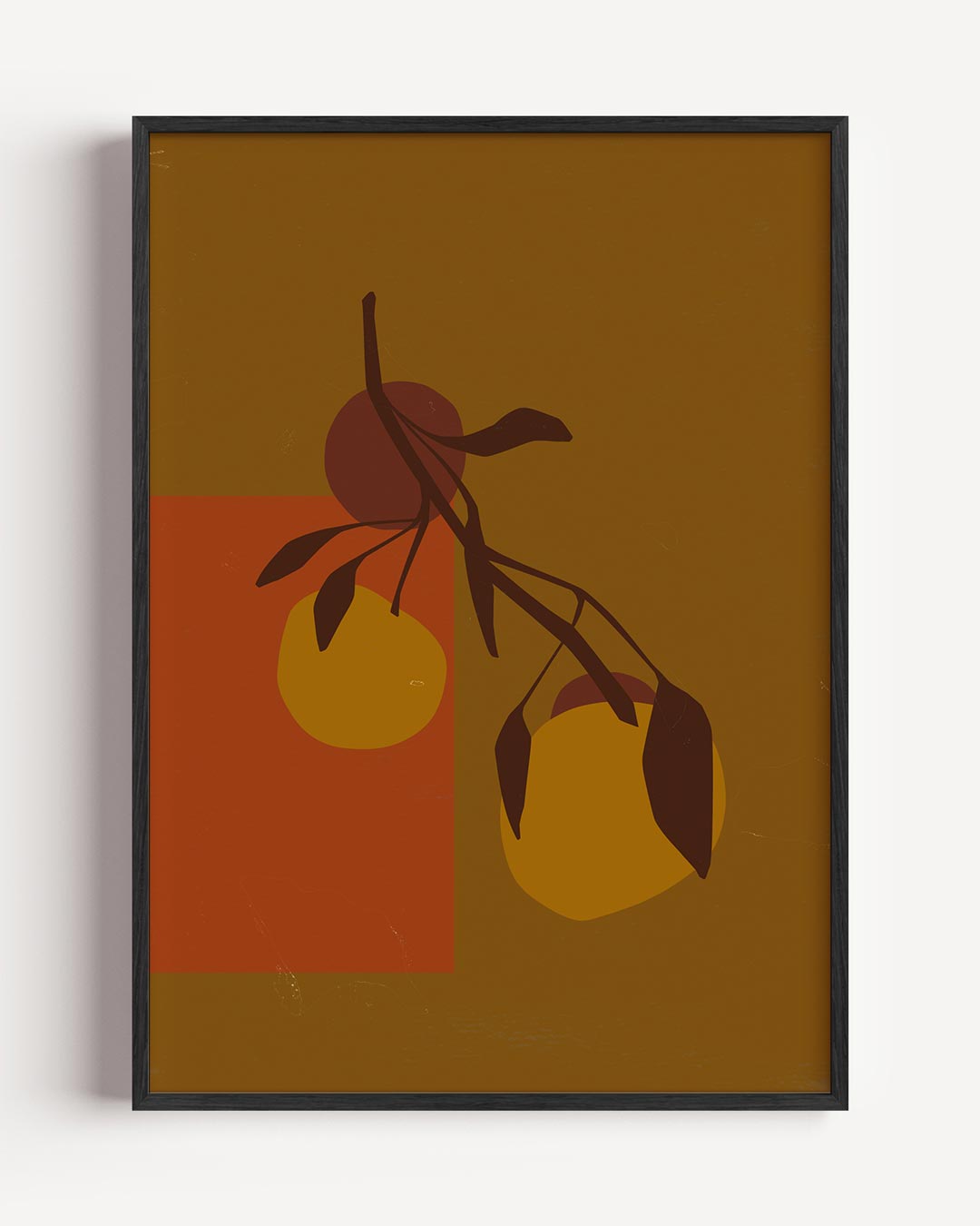 Warme Citruskunst Poster-WallArtistic
