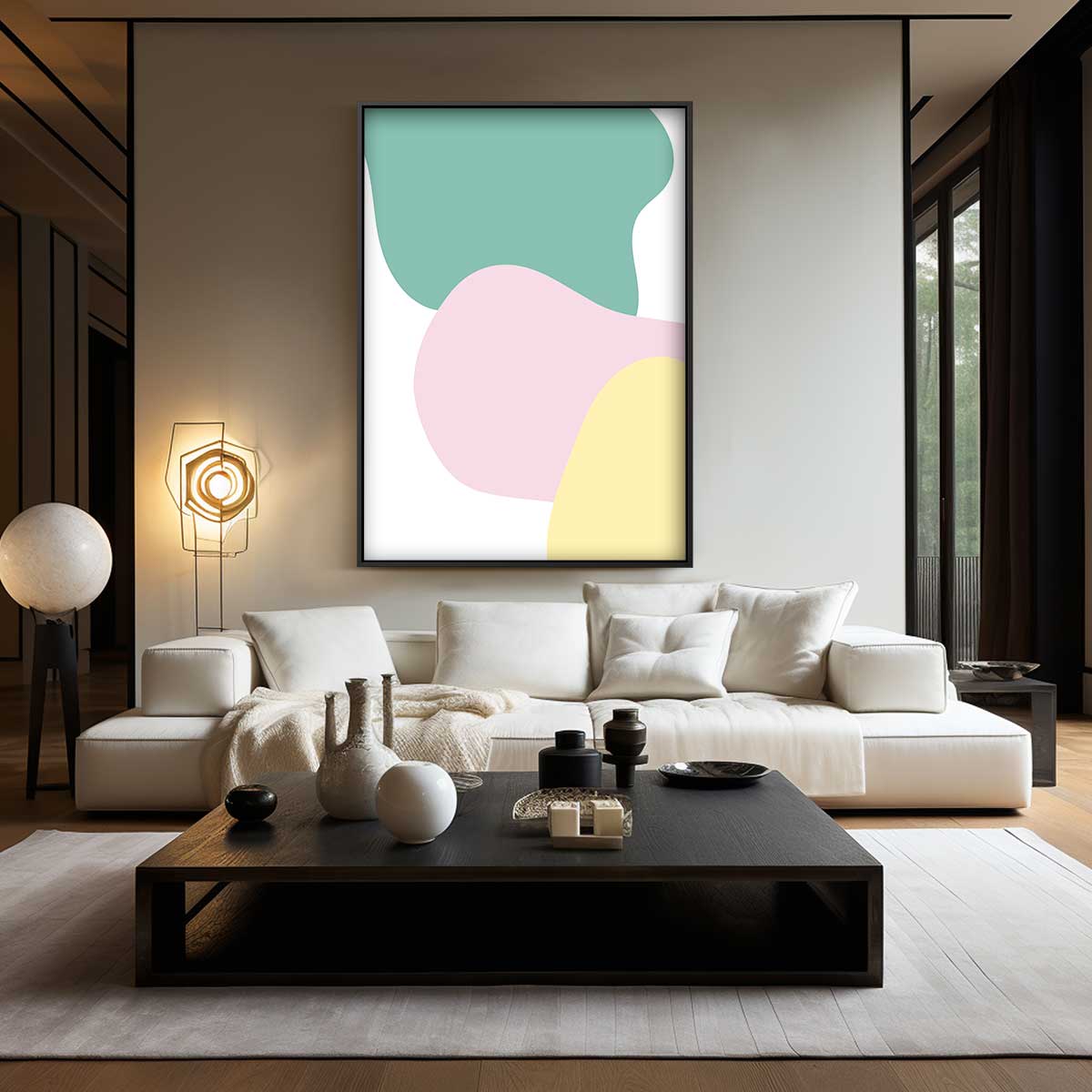 Kleurrijke Vormen Kunstwerk-canvas-dibond-plexiglas-wanddecoratie-WallArtistic
