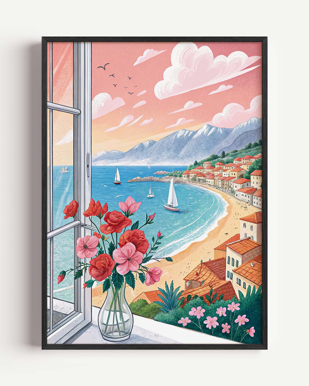 Betoverende Mediterrane Uitzicht Poster