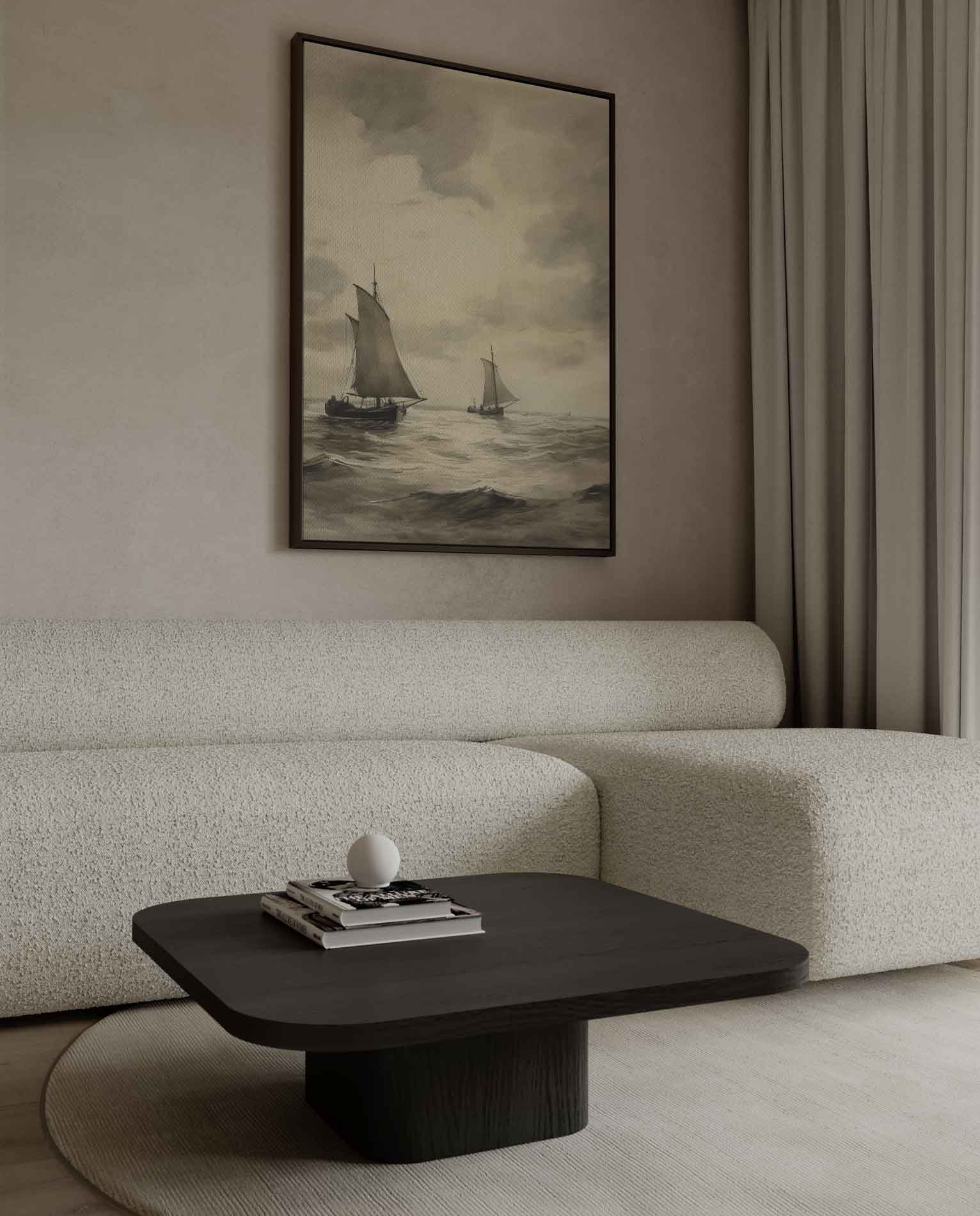 Zeilen op de Open Zee Kunstwerk-canvas-dibond-plexiglas-wanddecoratie-WallArtistic