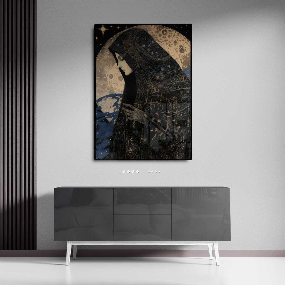Mystieke Maanwacht Kunstwerk-canvas-dibond-plexiglas-wanddecoratie-WallArtistic