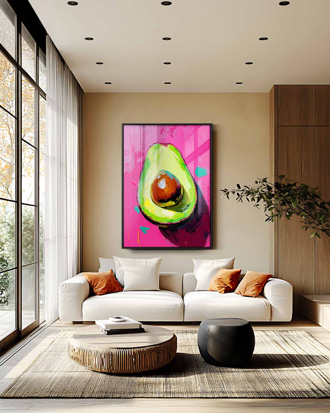 Avocado Delight Kunstwerk-canvas-dibond-plexiglas-wanddecoratie-WallArtistic