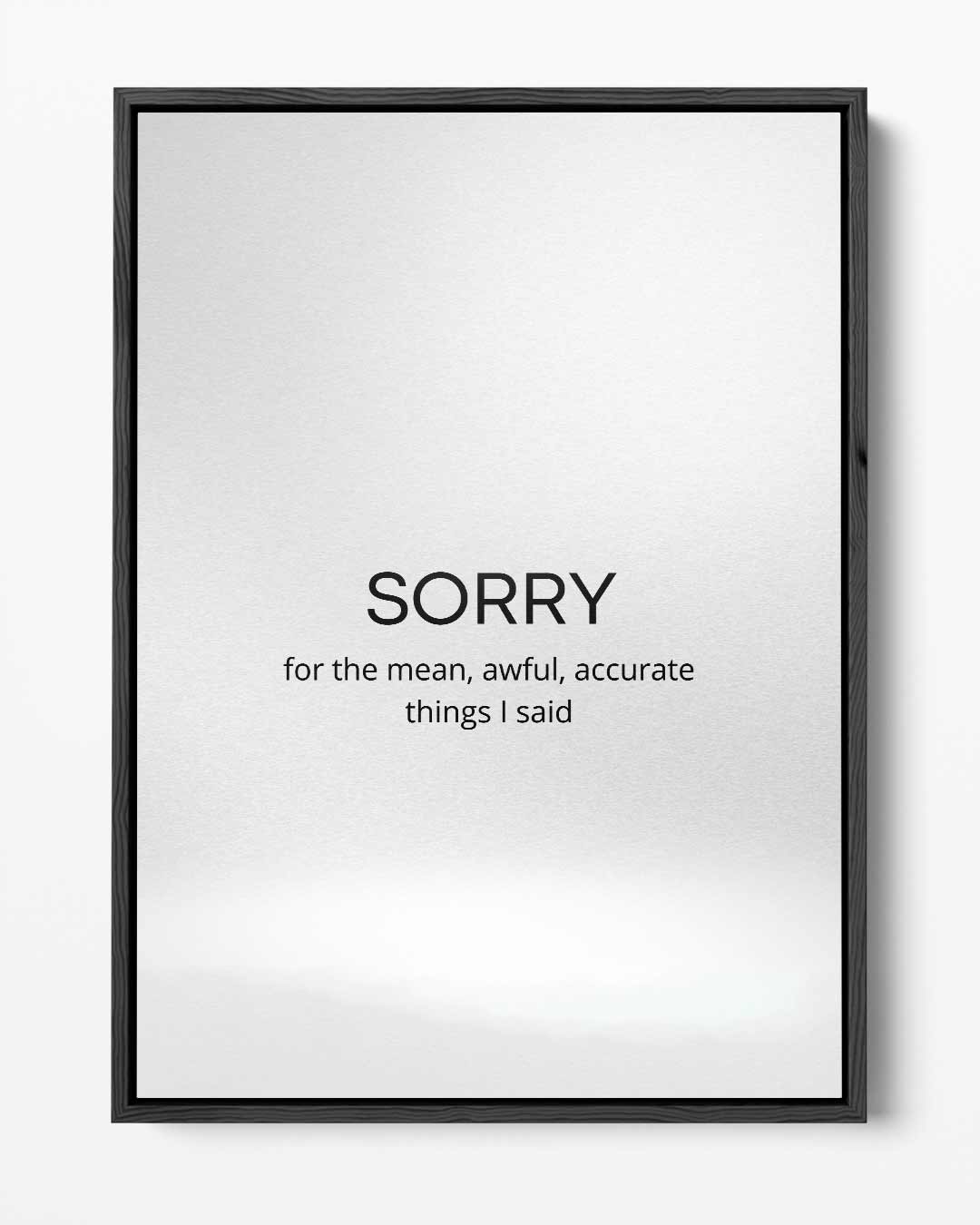 Sorry Tekstkunst Kunstwerk-canvas-dibond-plexiglas-wanddecoratie-WallArtistic