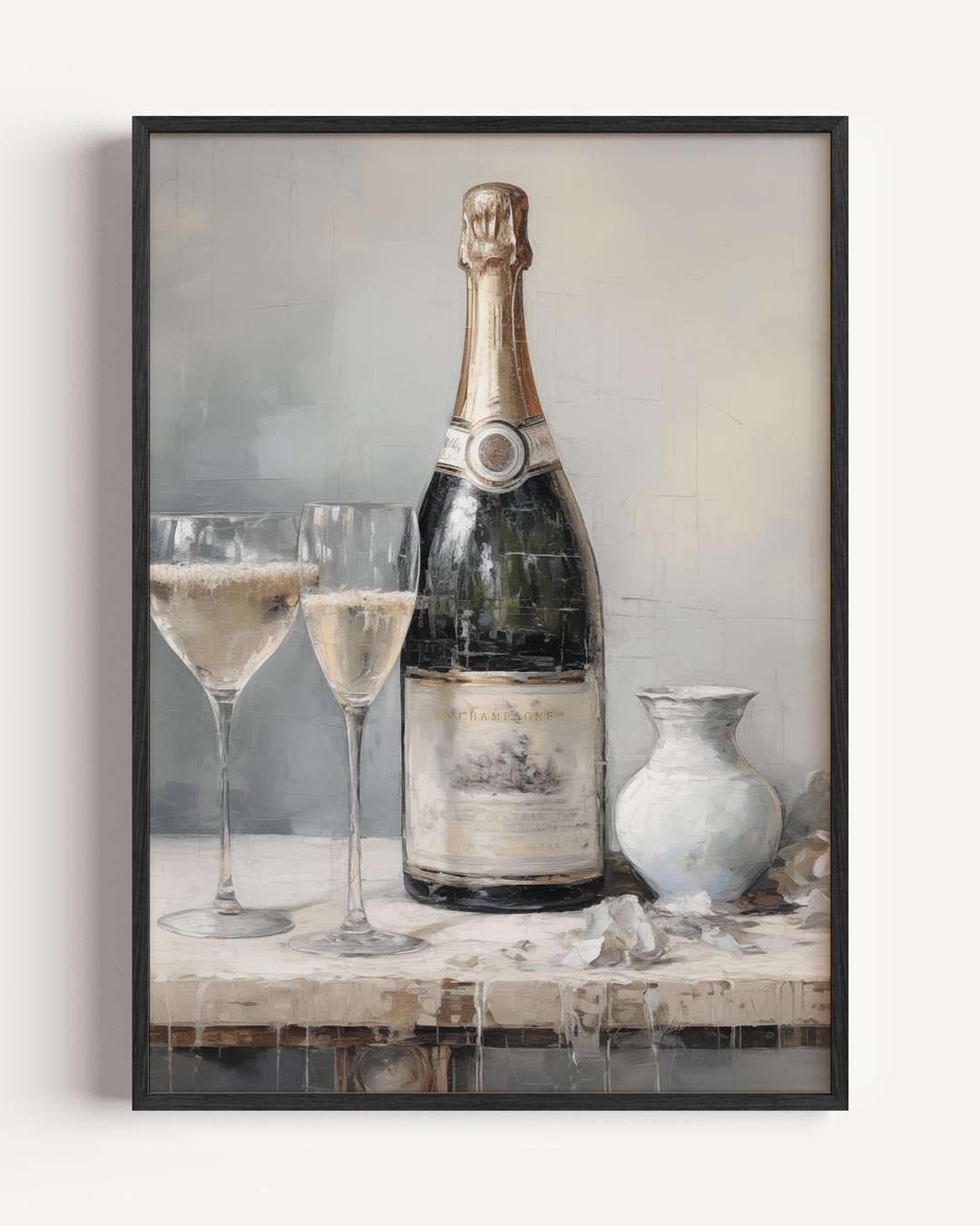 Luxe Champagne Stilleven Poster-WallArtistic