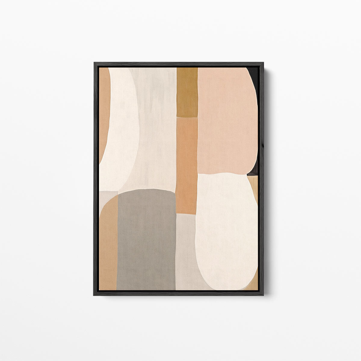 Zachte Aardetinten Abstractie Kunstwerk-canvas-dibond-plexiglas-wanddecoratie-WallArtistic