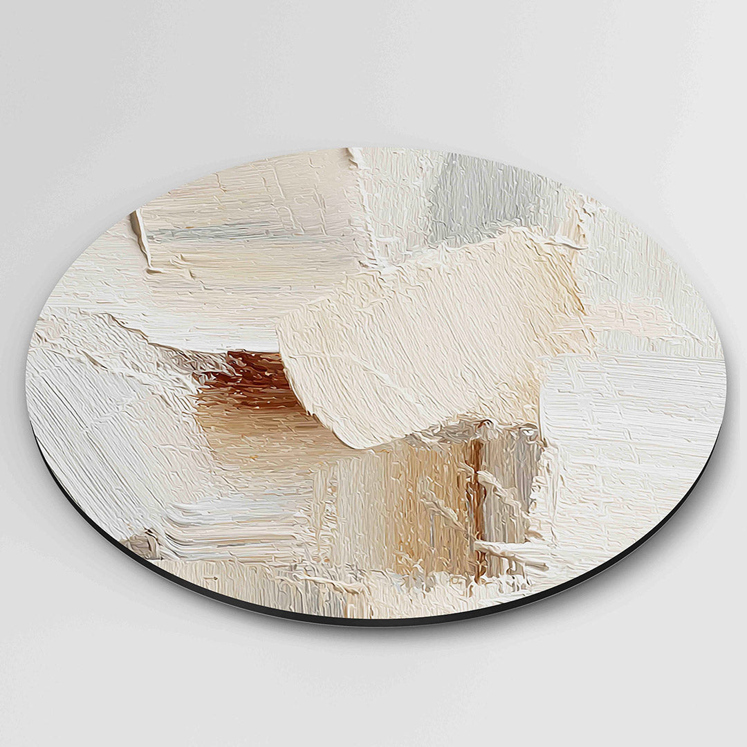 Abstracte beige Muurcirkel