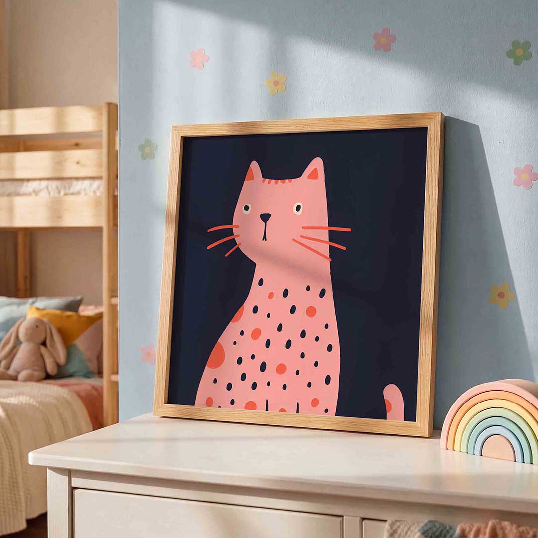 Roze kat Poster