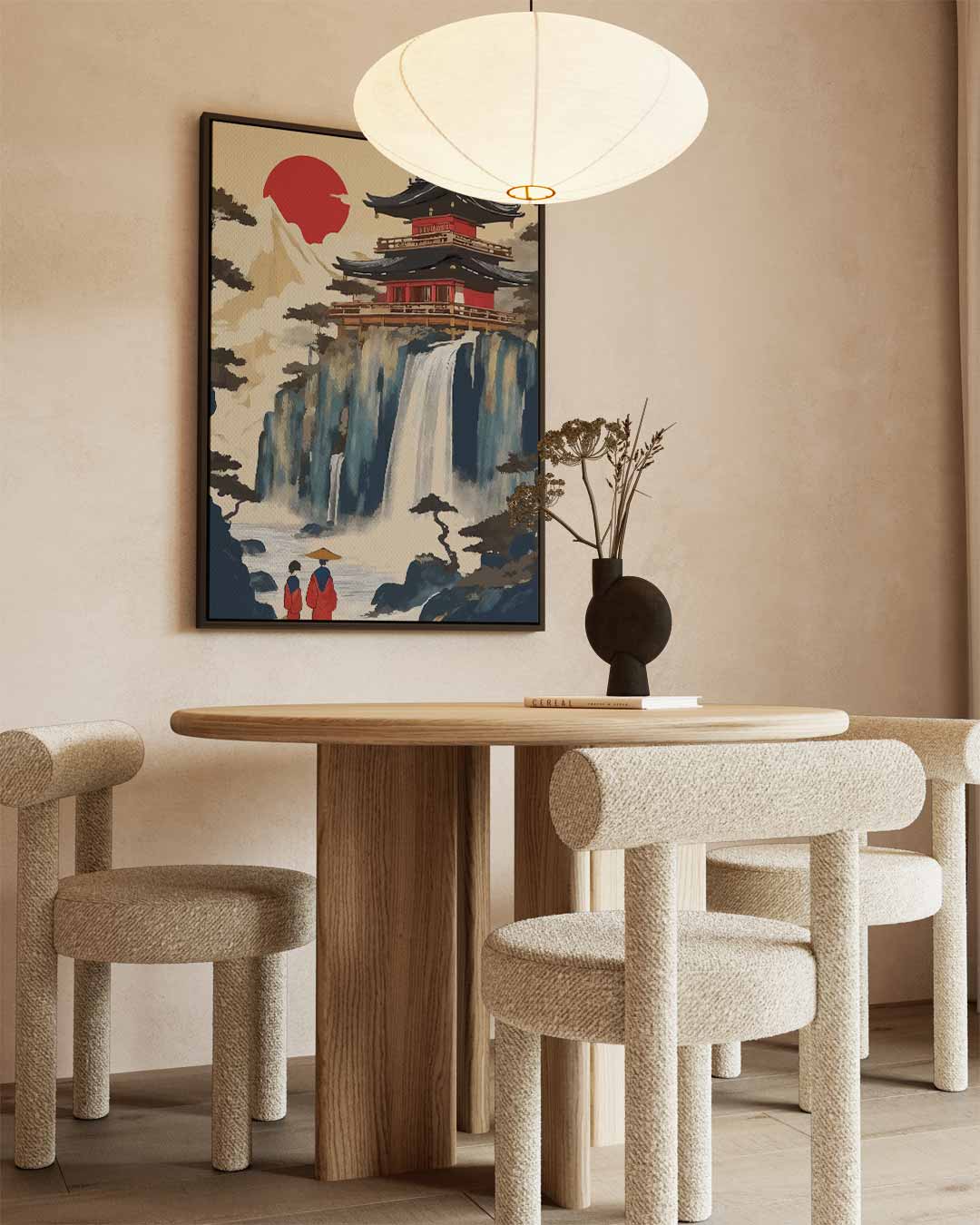 Magisch Japans Tempellandschap Kunstwerk-canvas-dibond-plexiglas-wanddecoratie-WallArtistic