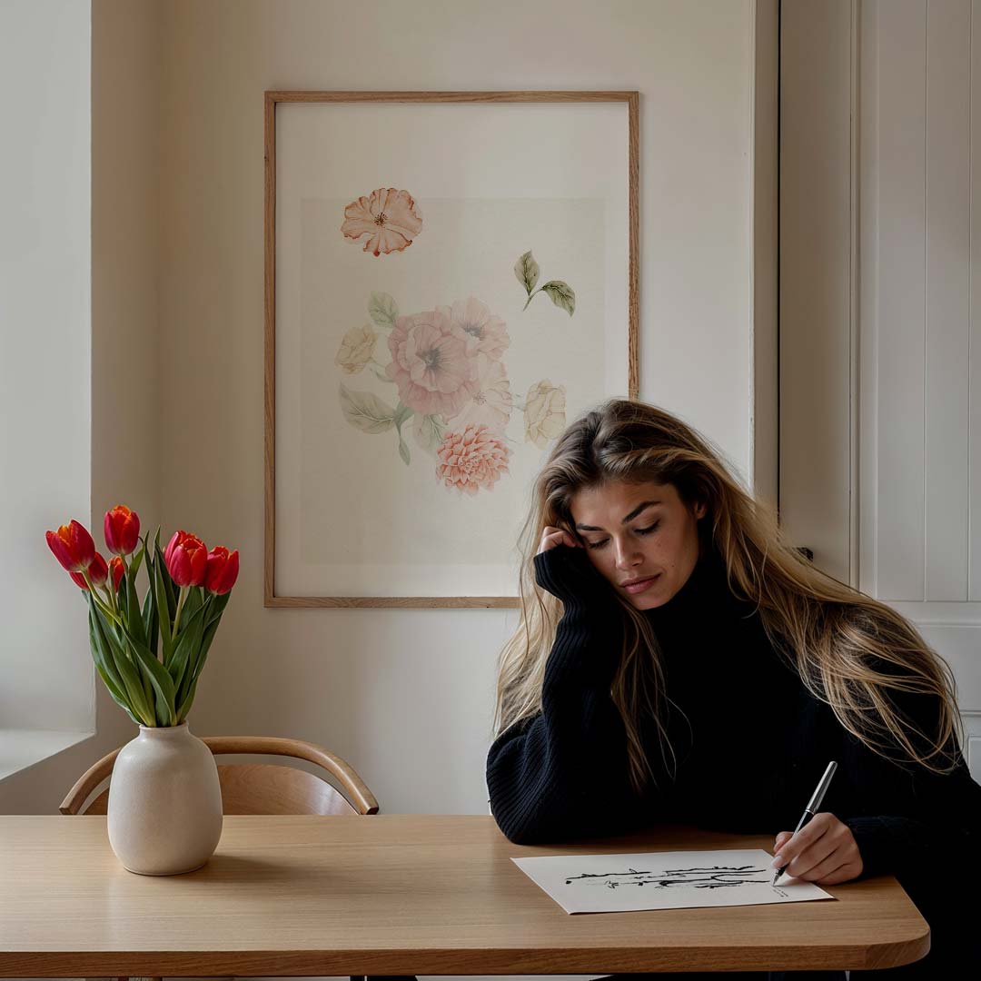 Elegante Bloemenpracht Poster-WallArtistic