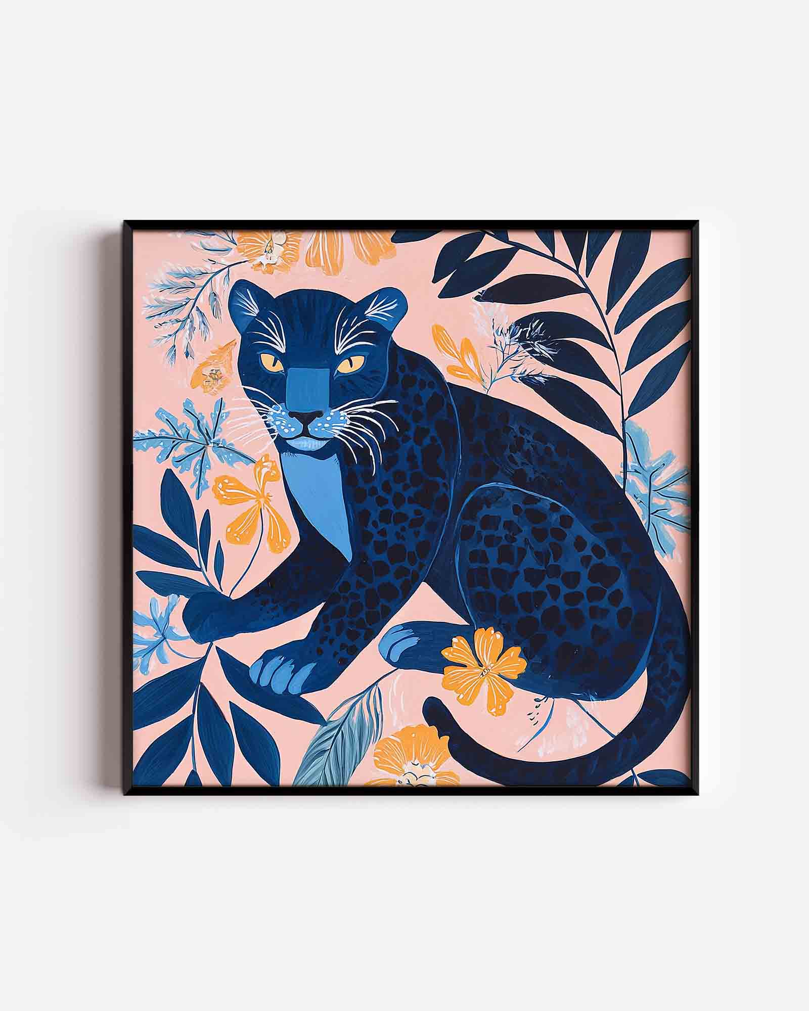 Panter en bladeren Poster
