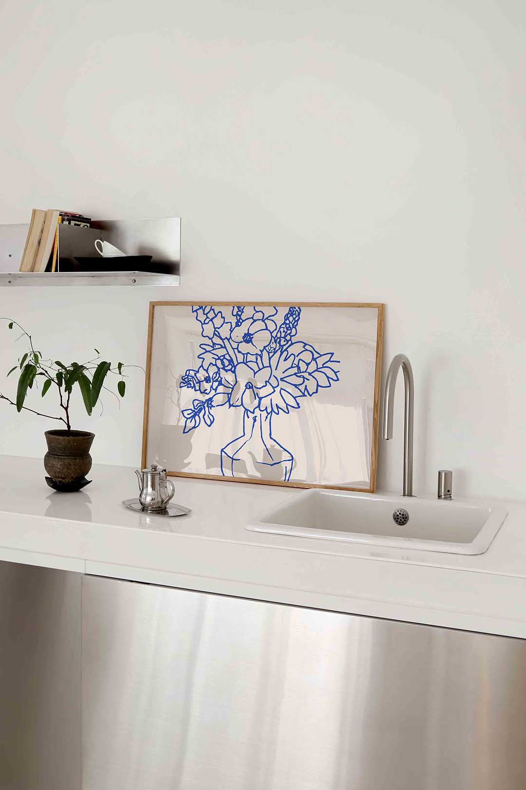 Bloemen in vaas Poster
