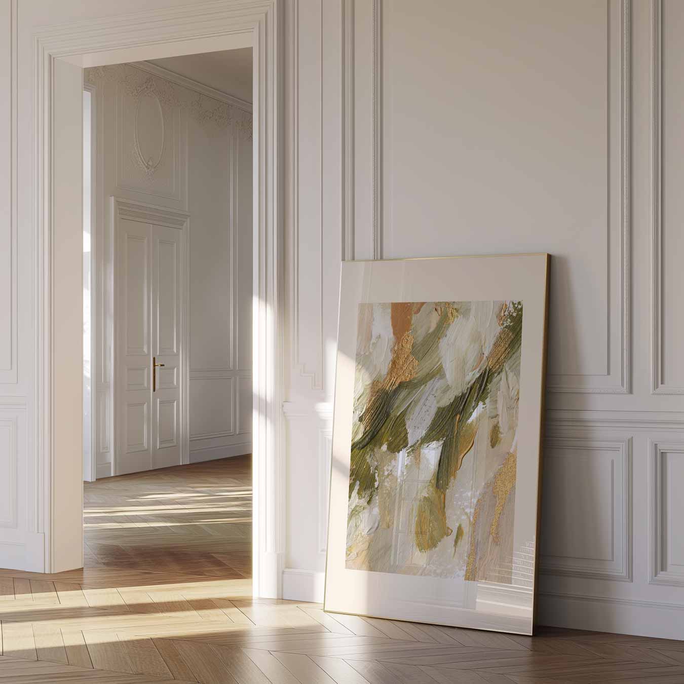 Elegante Abstracte Penseelstreken Poster