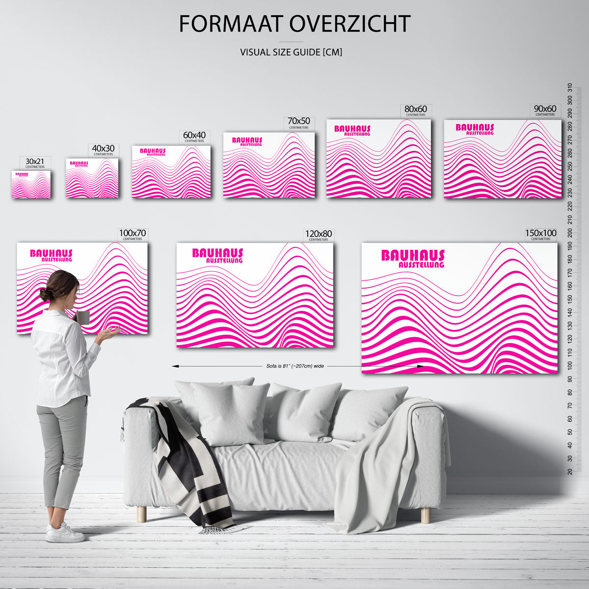 Golvend lijnenspel Poster