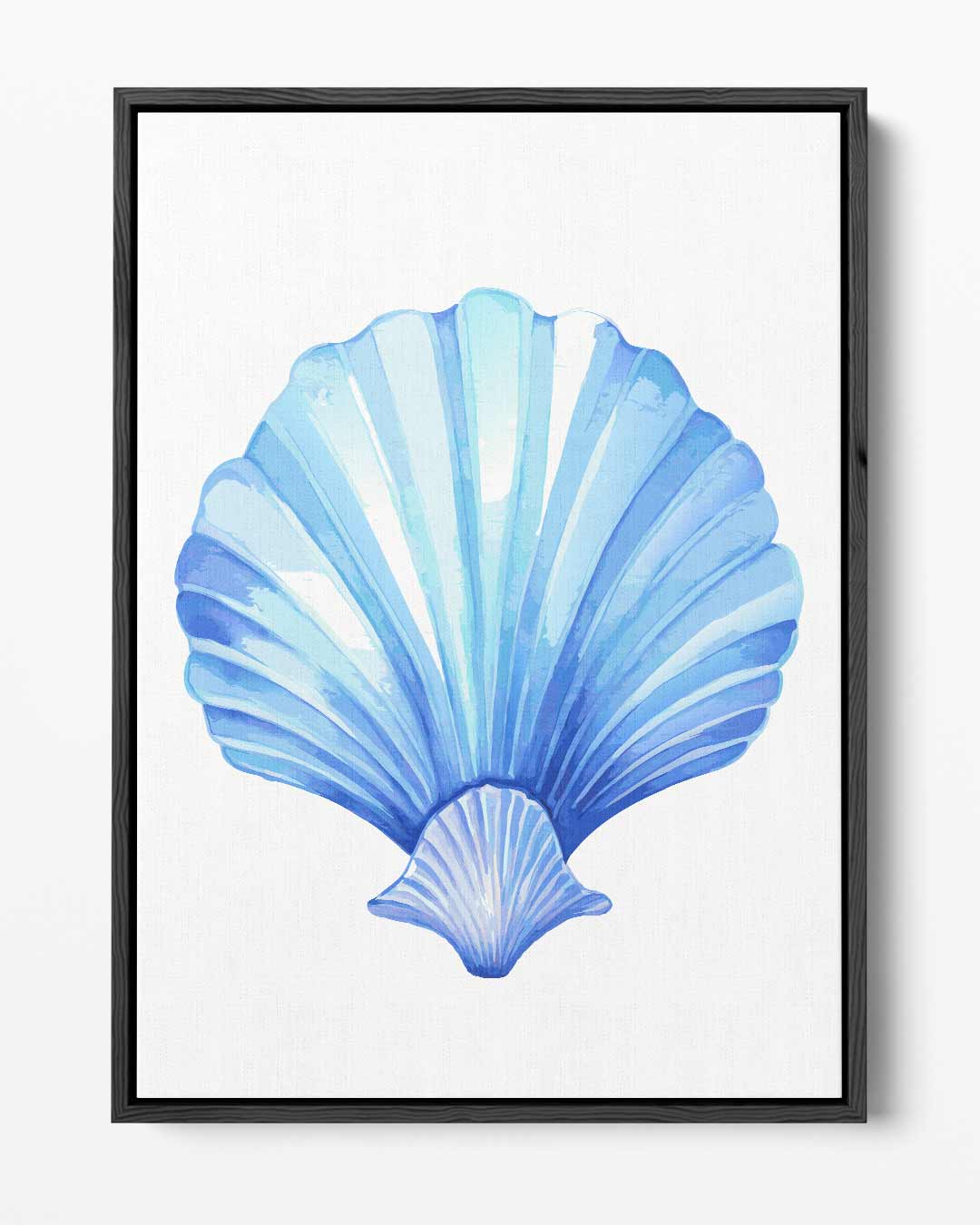 Blauwe Schelp Kunstwerk Kunstwerk-canvas-dibond-plexiglas-wanddecoratie-WallArtistic