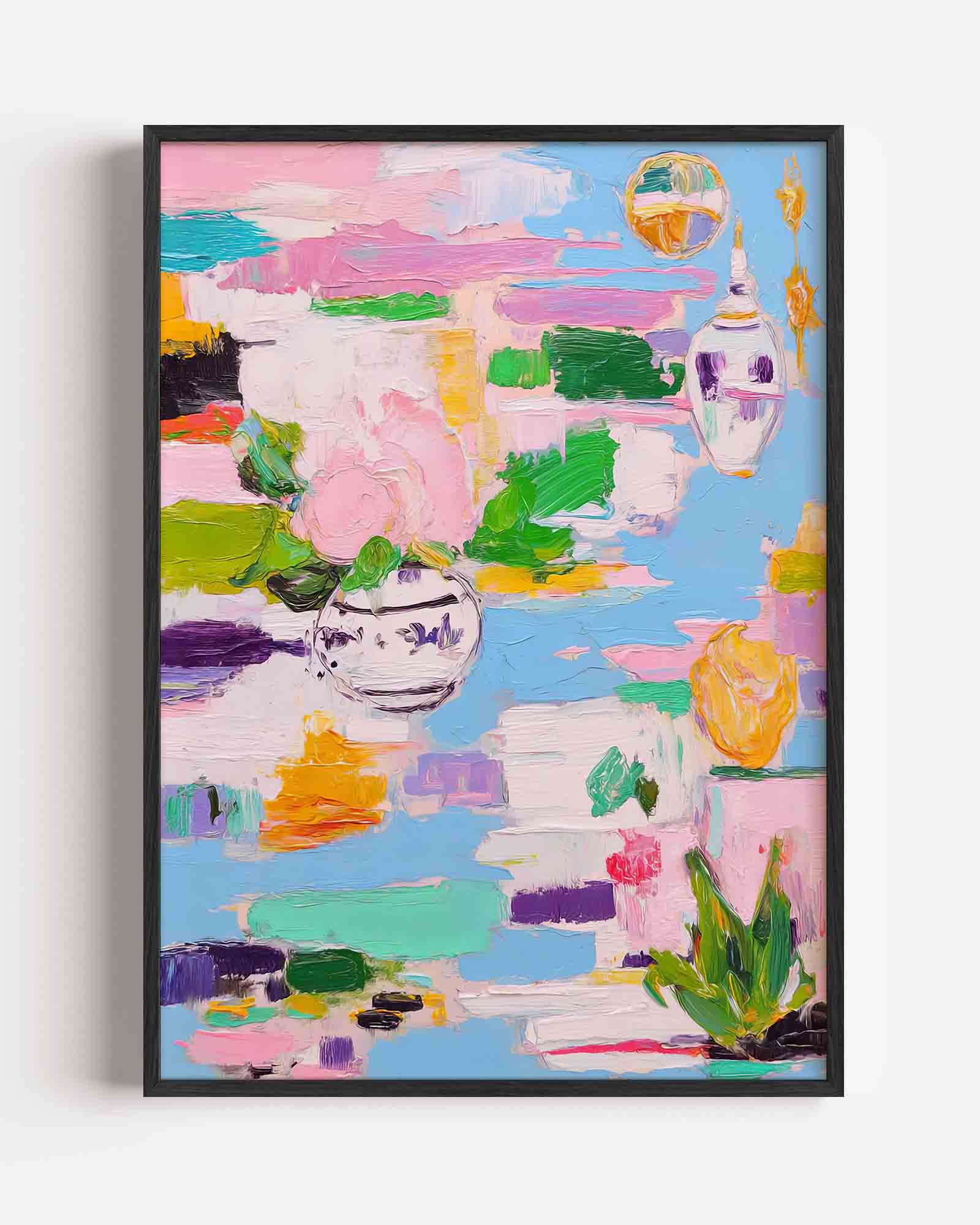Bloem en vaas Poster