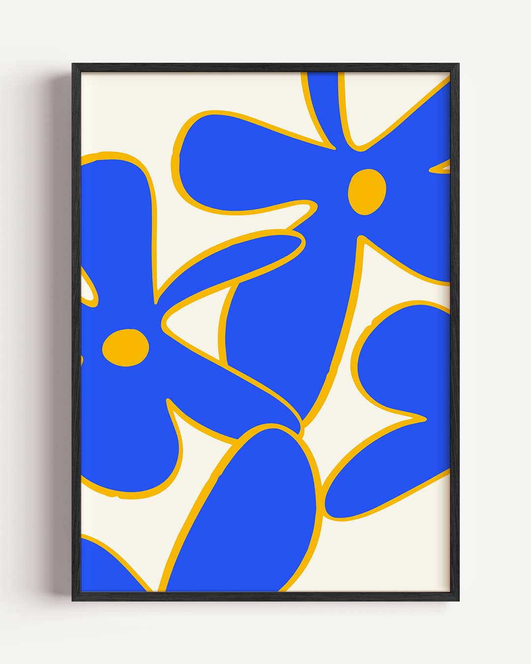 Blauwe Bloemenpracht Poster